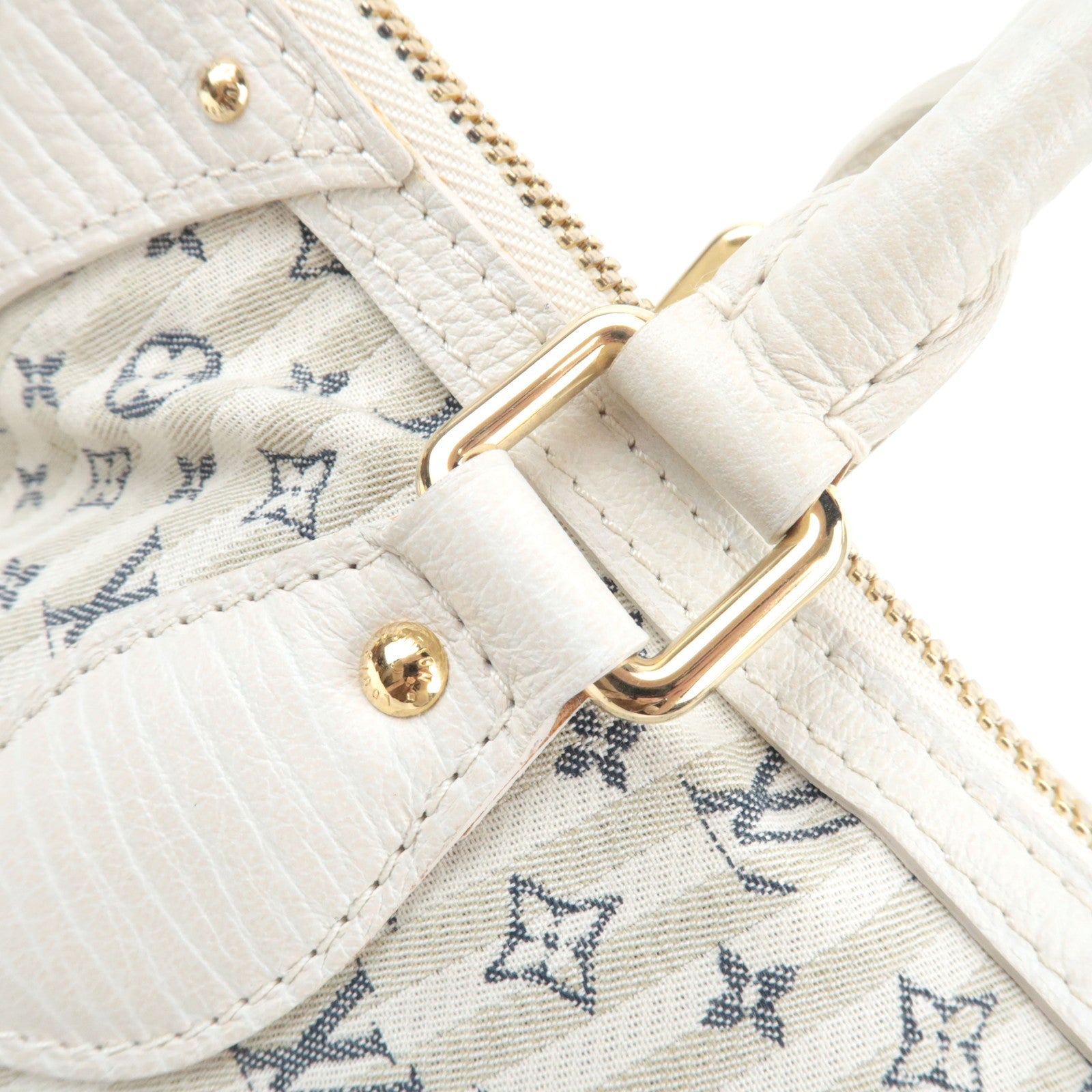 Louis Vuitton Monogram Mini Lin Marina PM 2Way Hand Bag Blue M95494 SR4057 *Strap