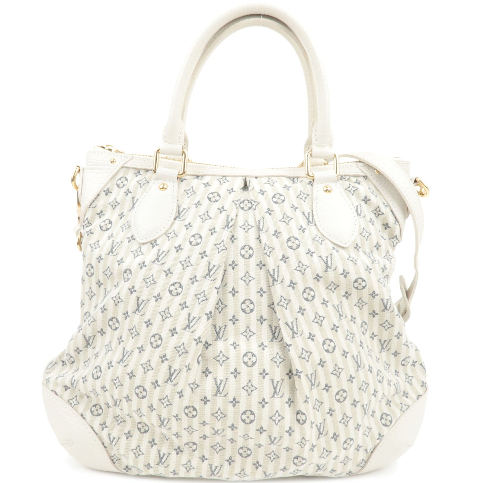 Louis Vuitton Monogram Mini Lin Marina PM 2Way Hand Bag Blue M95494 SR4057 *Strap77064