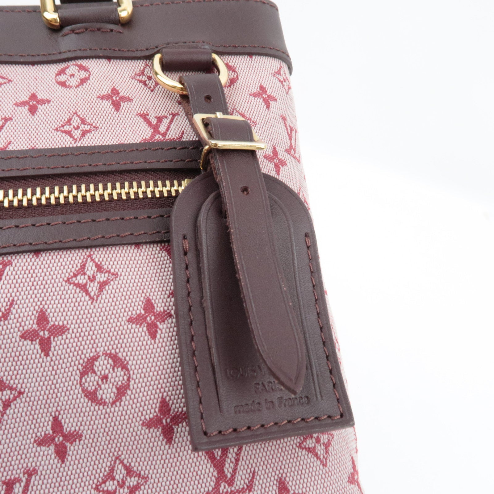 Louis Vuitton Monogram Mini Lucille PM Handbag Cerise M92678 SR1003 *Name tag