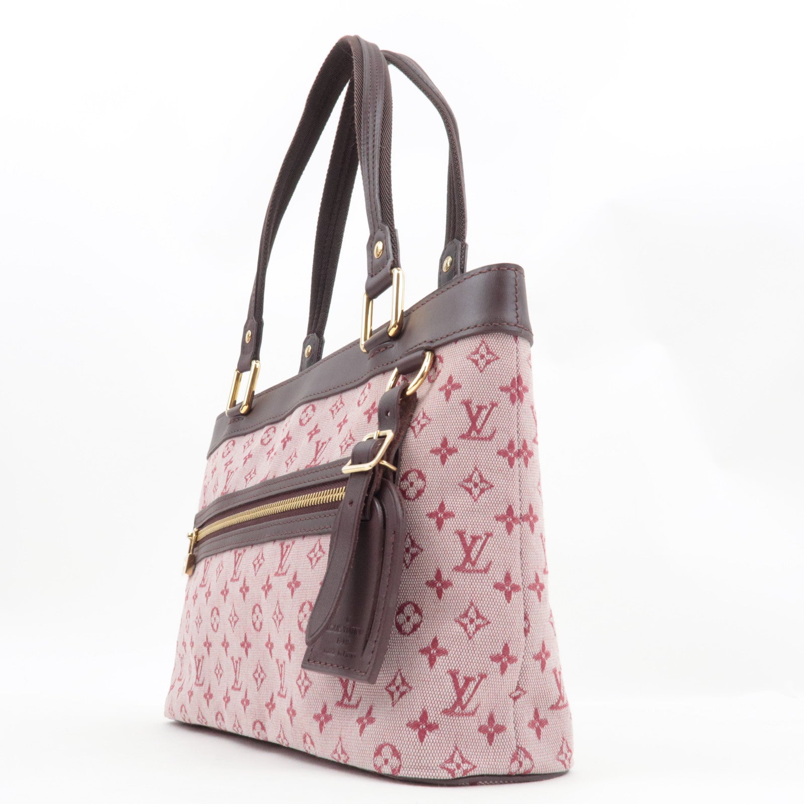 Louis Vuitton Monogram Mini Lucille PM Handbag Cerise M92678 SR1003 *Name tag