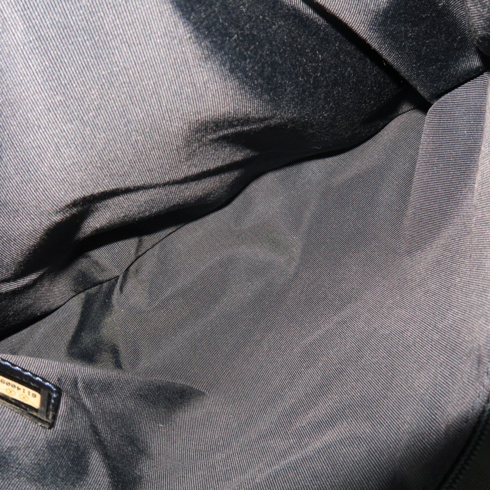 CHANEL Tote Bag Denim Leather Blue Brown 6114009