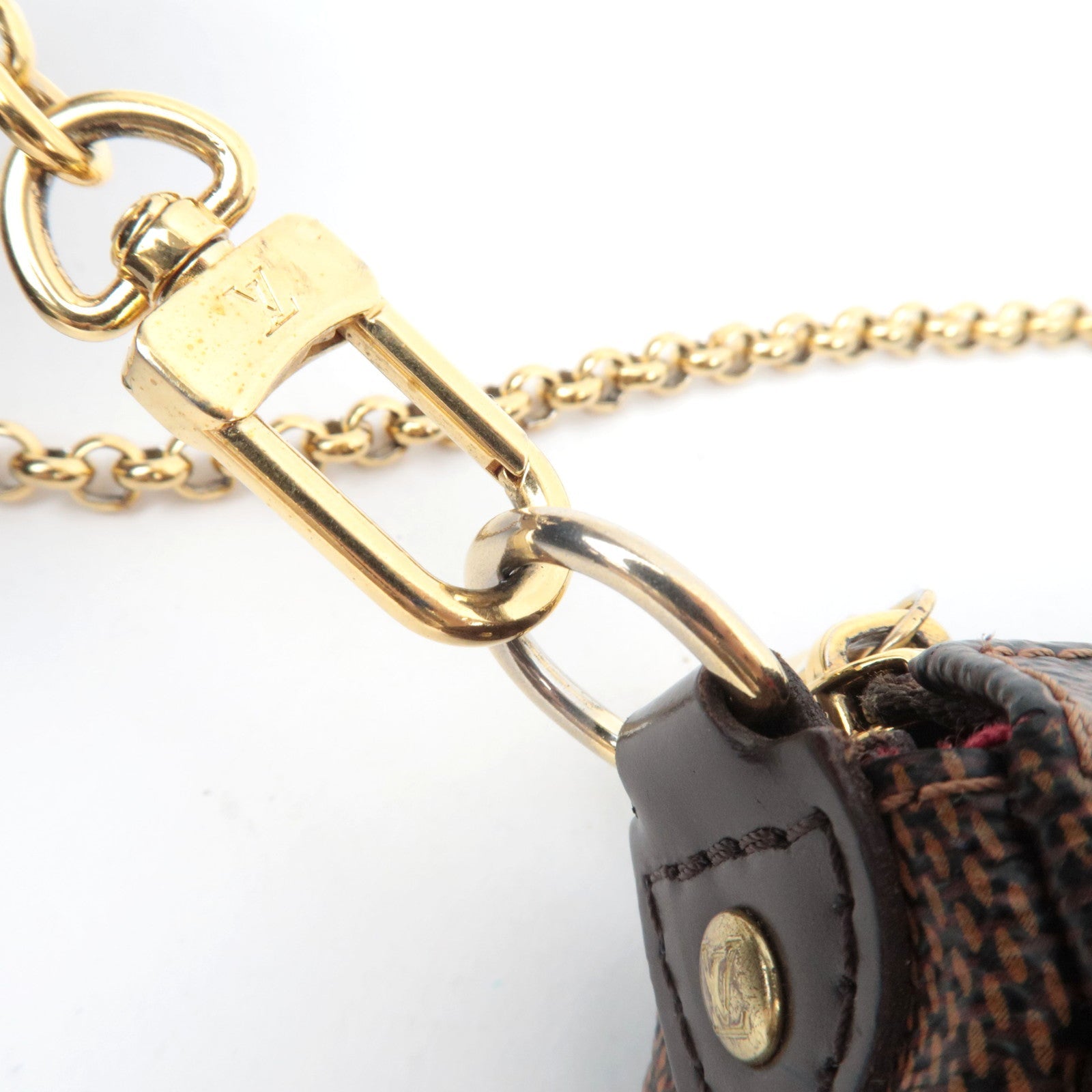 Louis Vuitton Damier Eva Chain Shoulder Bag N55213 AA4132 *Strap is missing