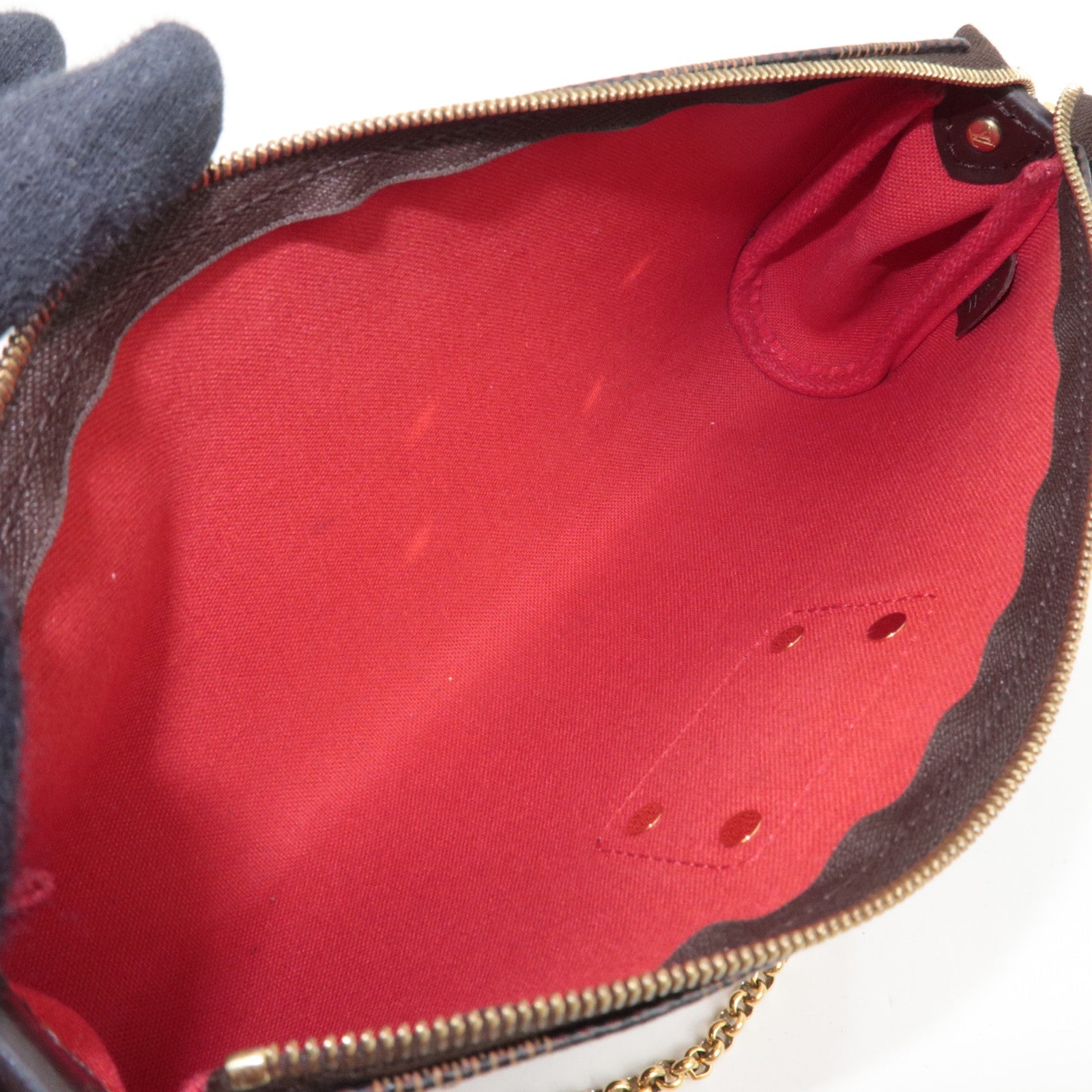 Louis Vuitton Damier Eva Chain Shoulder Bag N55213 AA4132 *Strap is missing