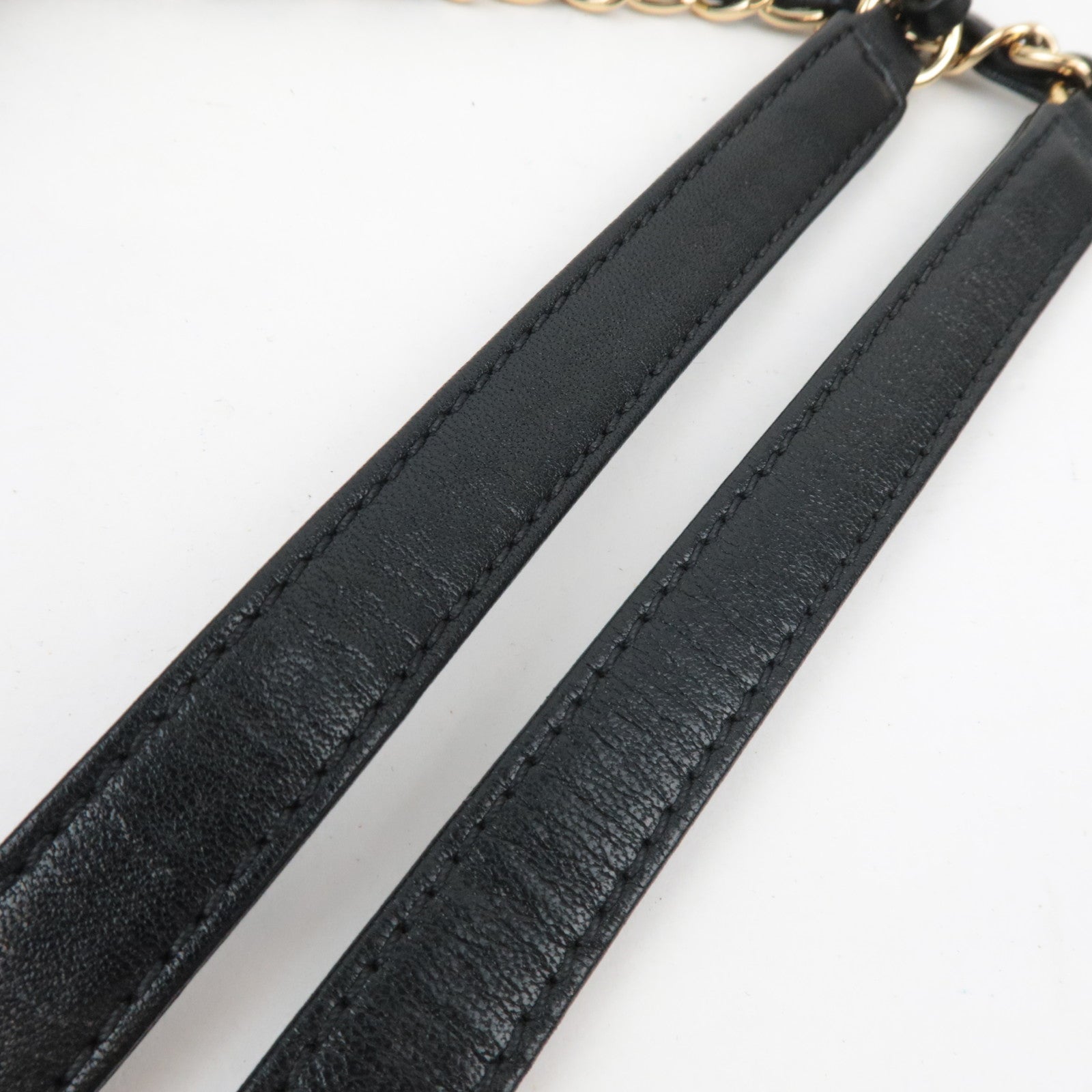 CHANEL Matelasse Chain Tote Bag Lambskin Black Gold HDW 23107851