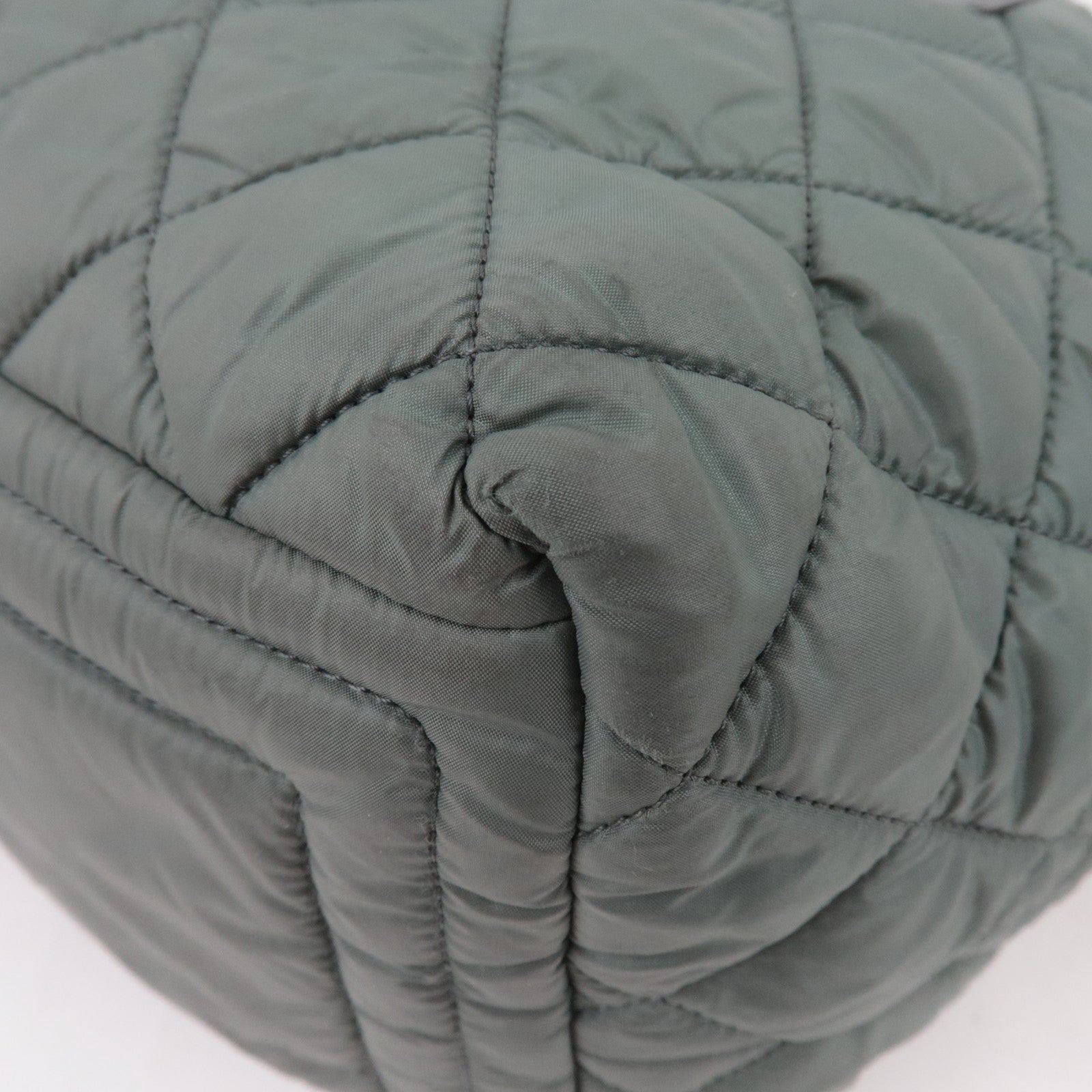 CHANEL Coco Cocoon Tote Bag Nylon Khaki Black A48610 *Dust bag