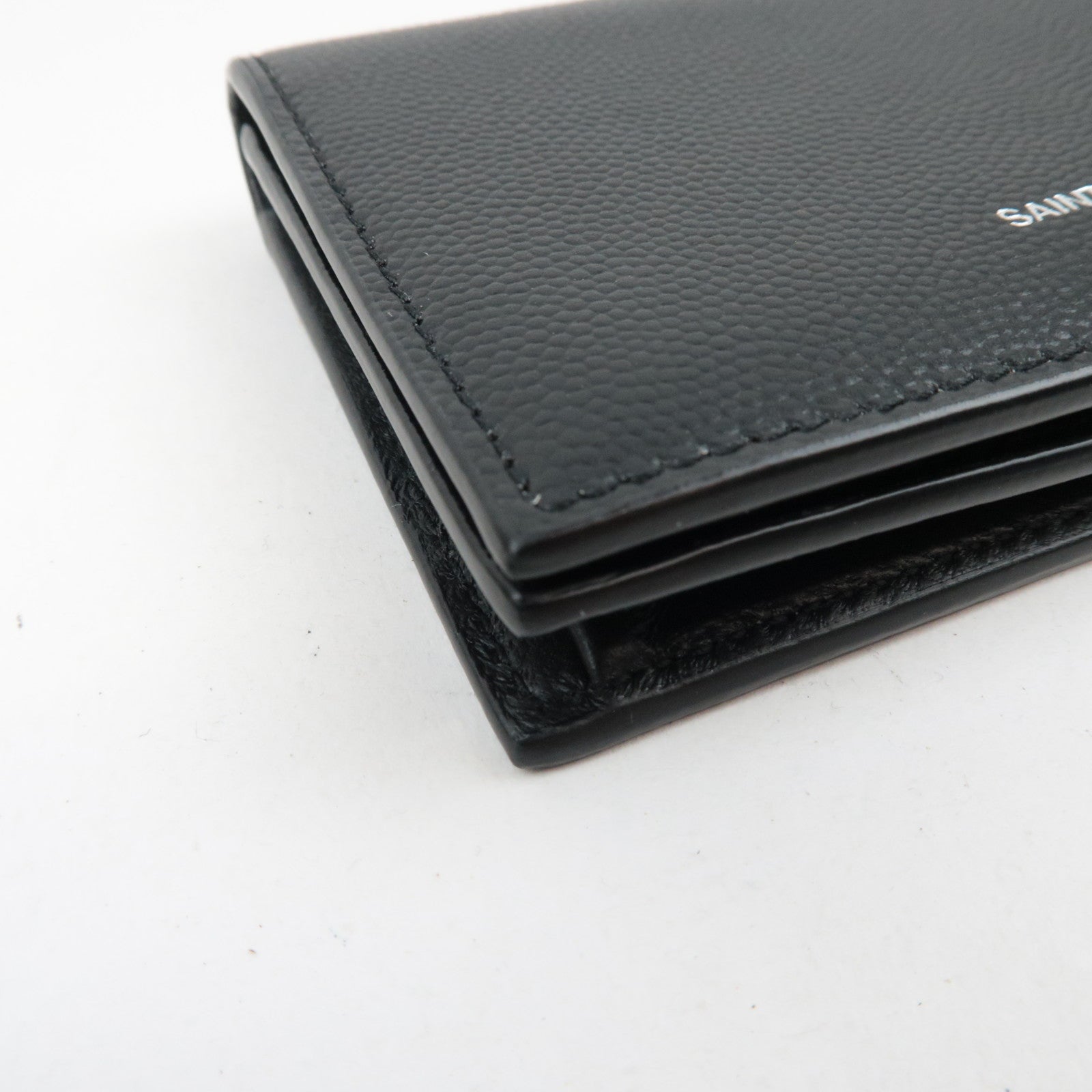 Saint Laurent Card Case Leather Black 469338