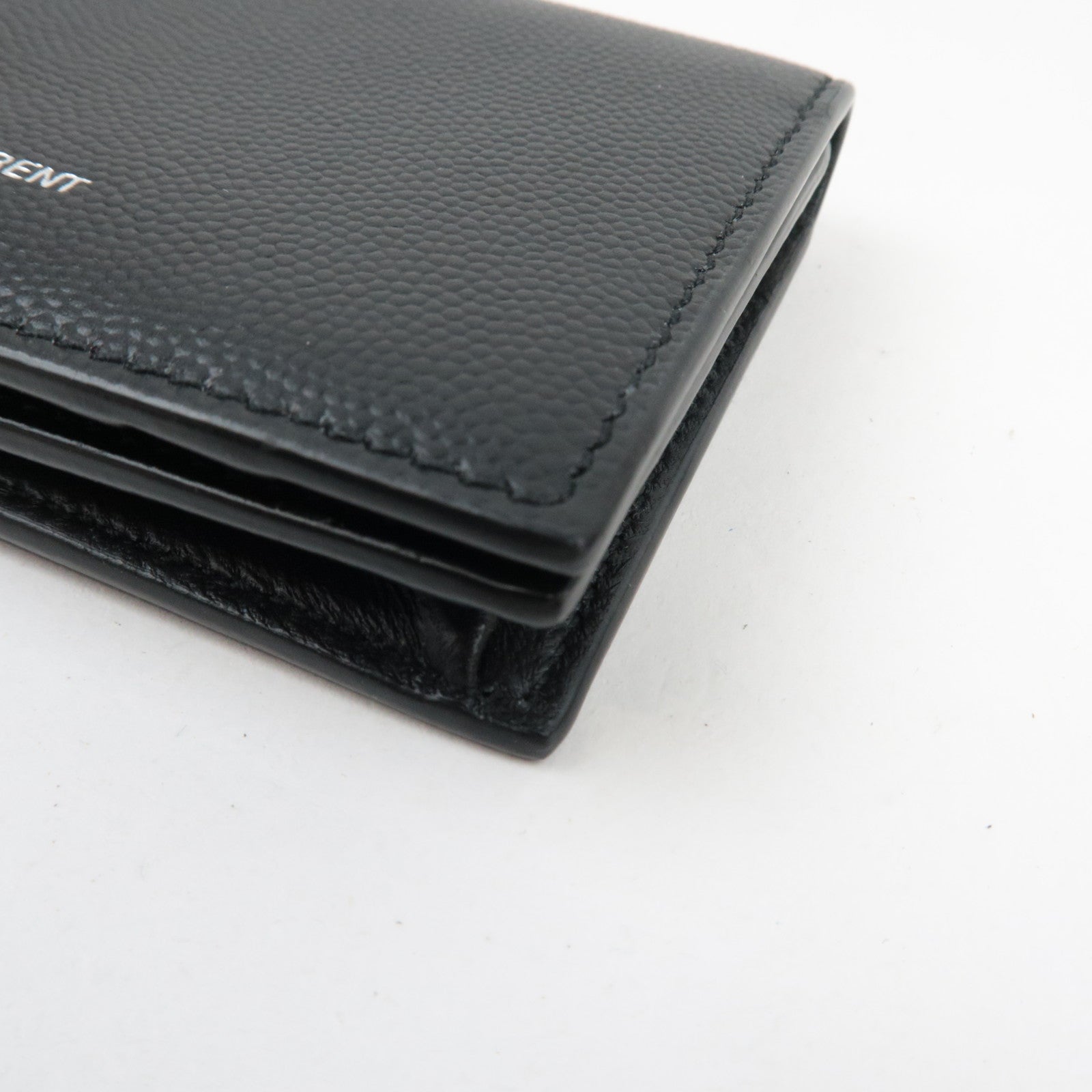 Saint Laurent Card Case Leather Black 469338