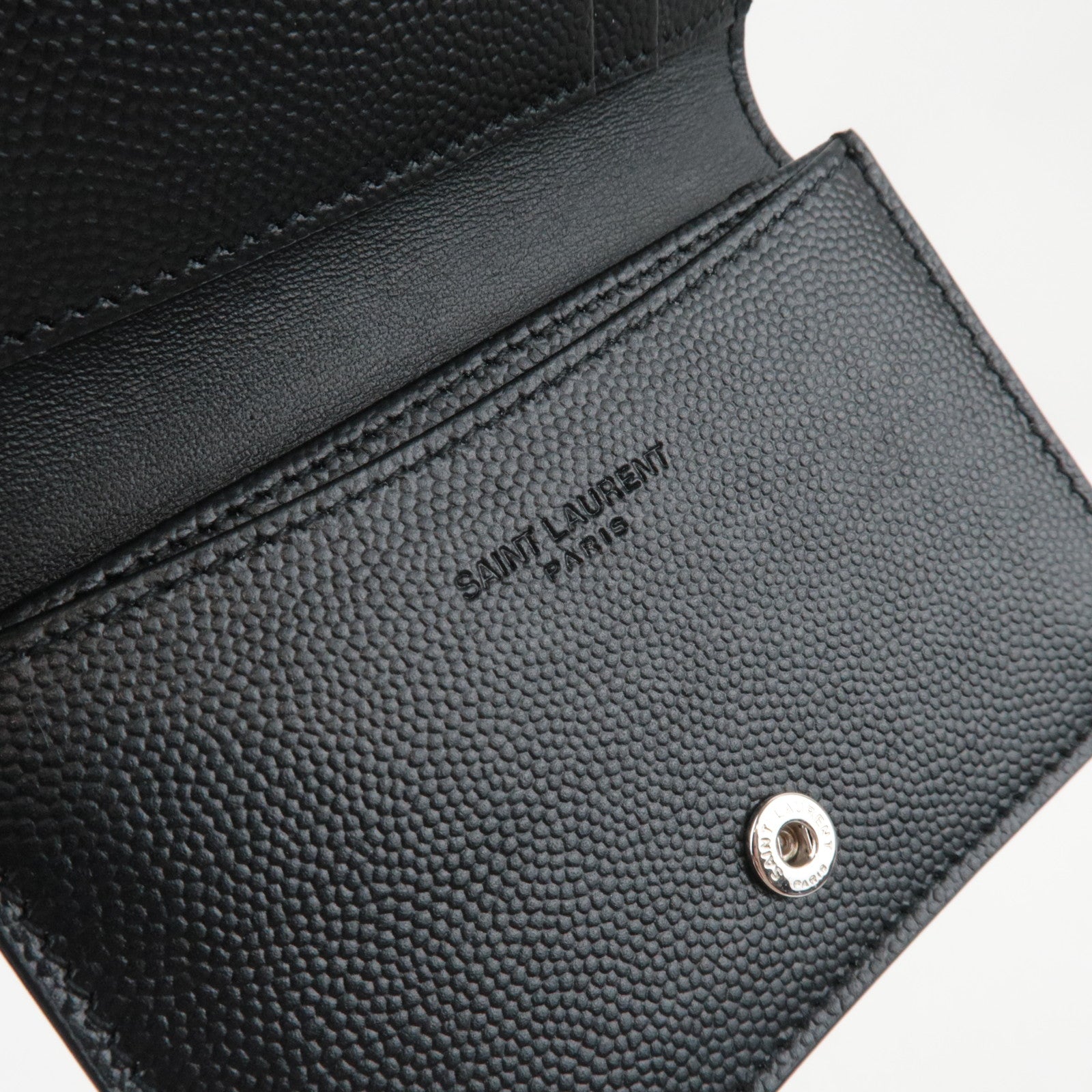 Saint Laurent Card Case Leather Black 469338