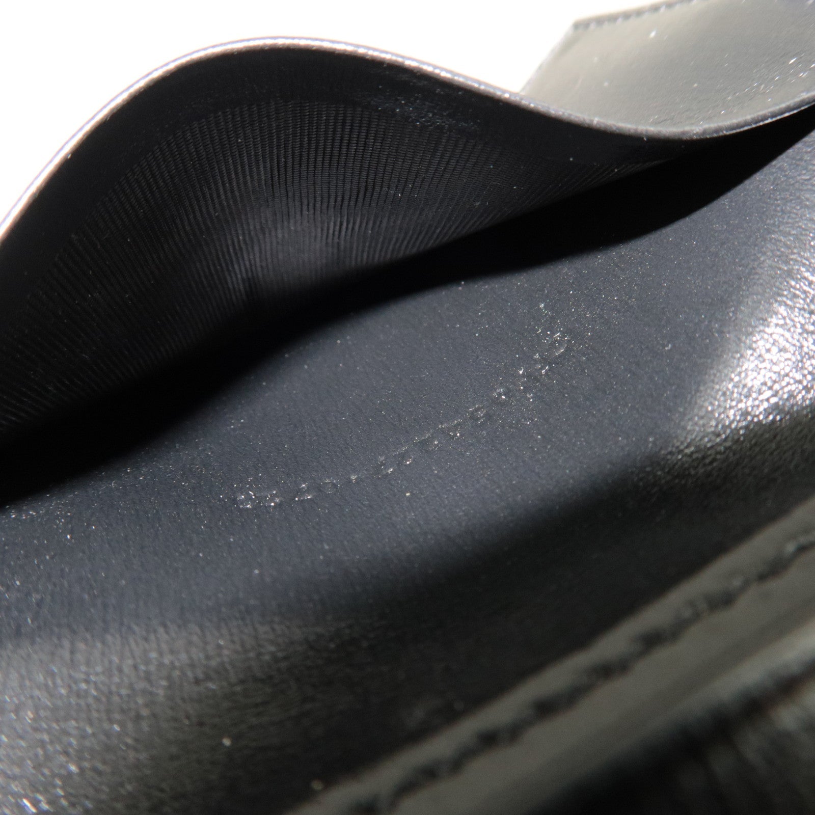 Saint Laurent 6 Rings Key Case Leather Black 654227