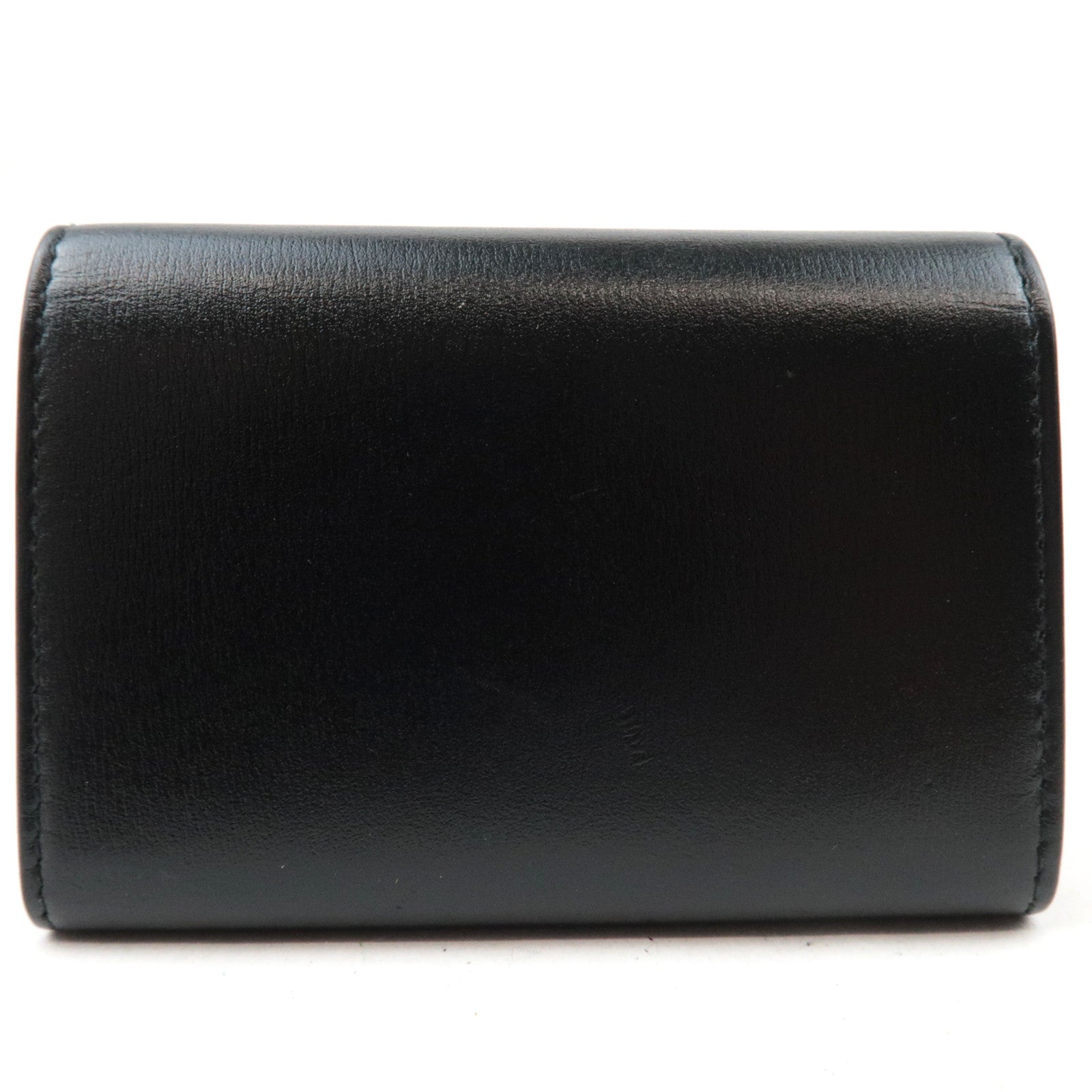 Saint Laurent 6 Rings Key Case Leather Black 654227