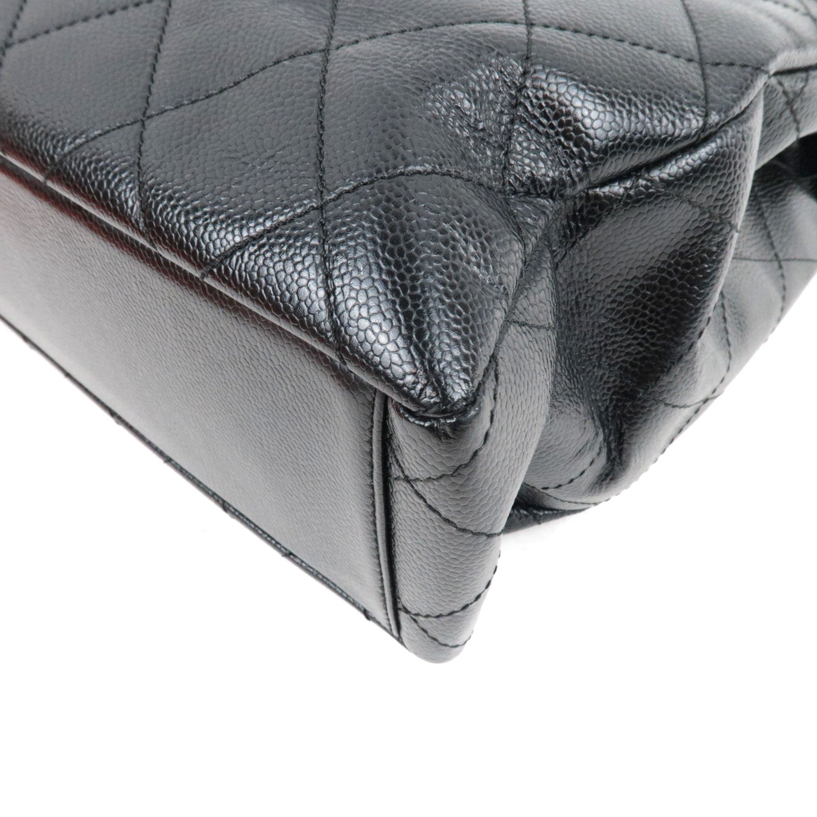 CHANEL Matelasse Chain Shoulder Bag Caviar Skin Black Gold HDW 6869839 *Box, Dust bag