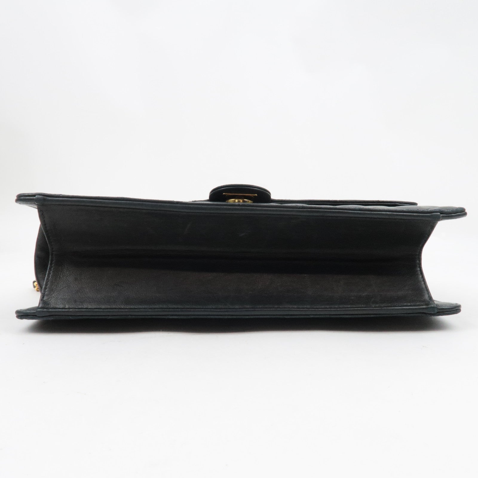 CHANEL Matelasse 25 Single Flap Chain Shoulder Bag Lambskin Black Gold HDW 4624662 *Box, G card