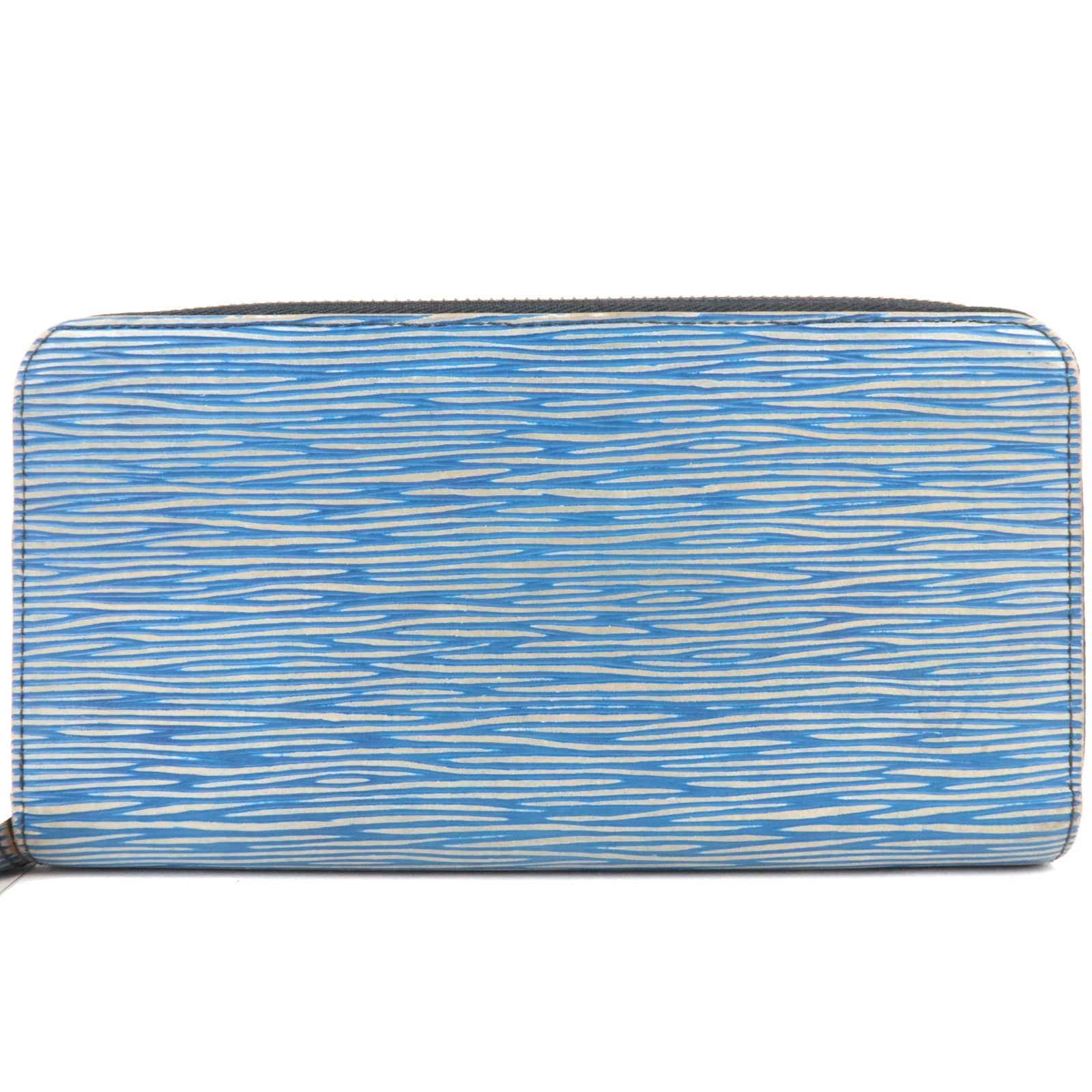 Louis Vuitton Epi Denim Zippy Long Wallet Blue M61862 MI2117 *Dust bag77238
