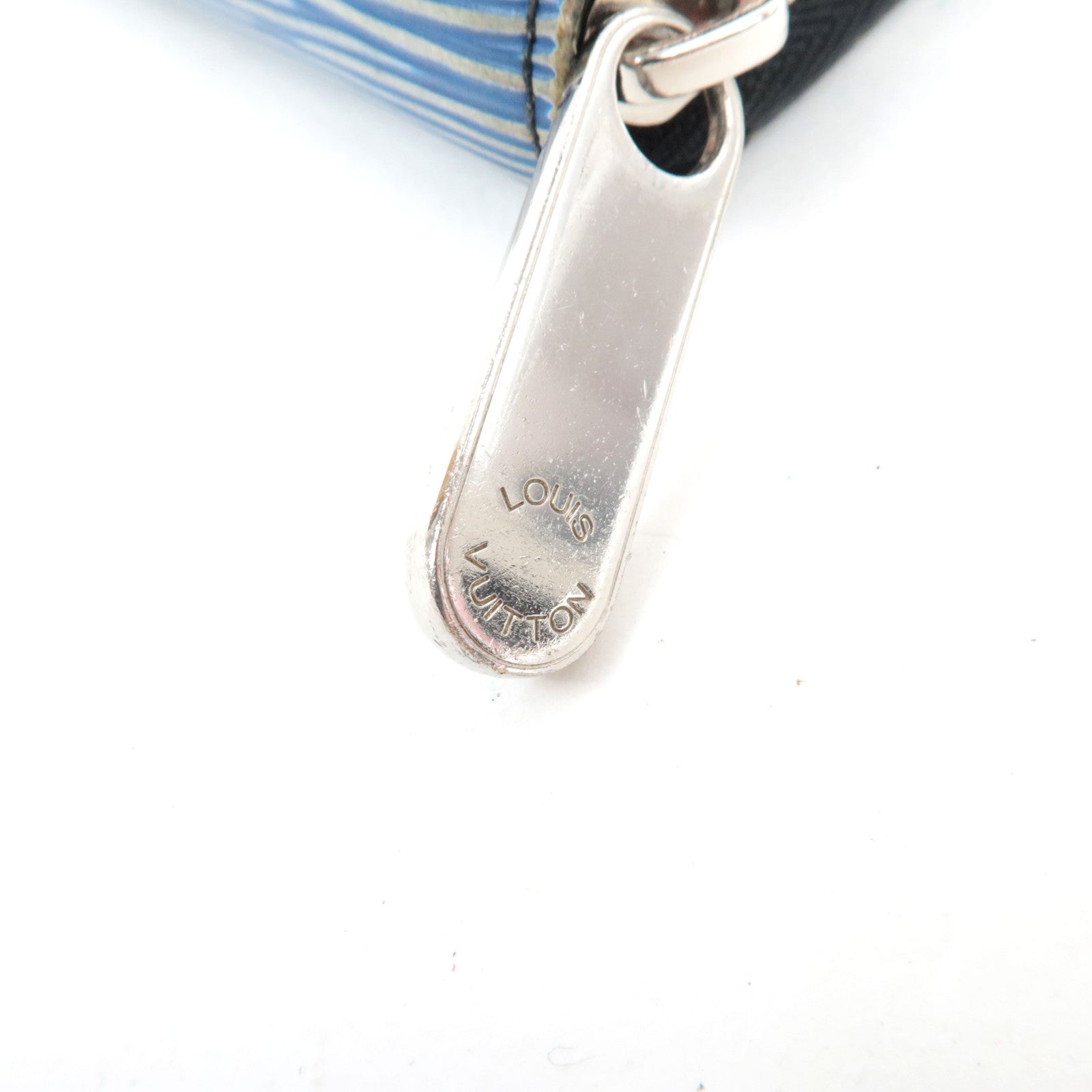 Louis Vuitton Epi Denim Zippy Long Wallet Blue M61862 MI2117 *Dust bag