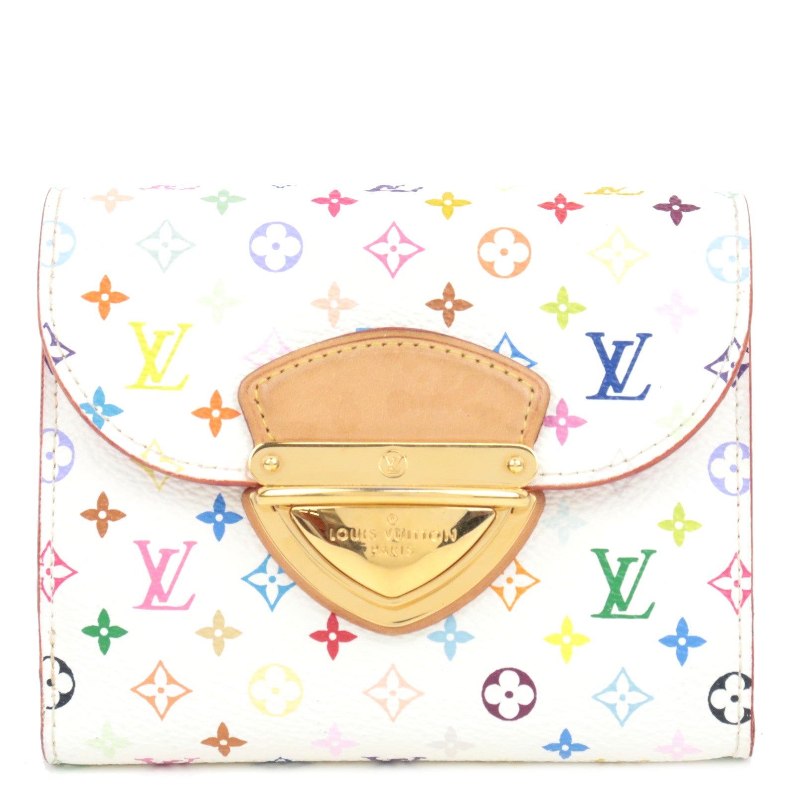 Louis Vuitton Monogram Multicolor Portefeuille Joy Wallet Blanc M60280 TN111277243
