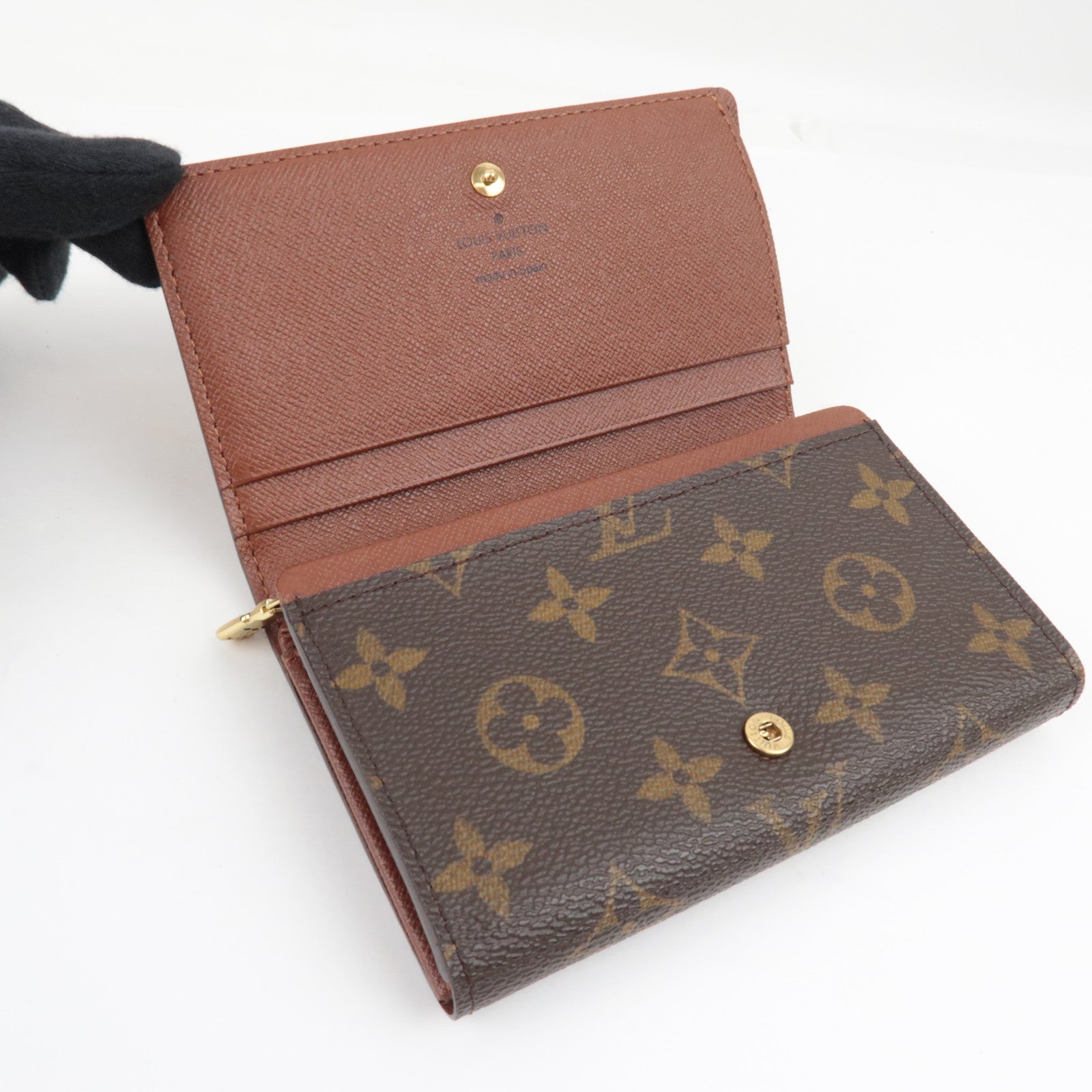 Louis Vuitton Monogram Porte Monnaie Billets Tresor Wallet M61730 CA0074