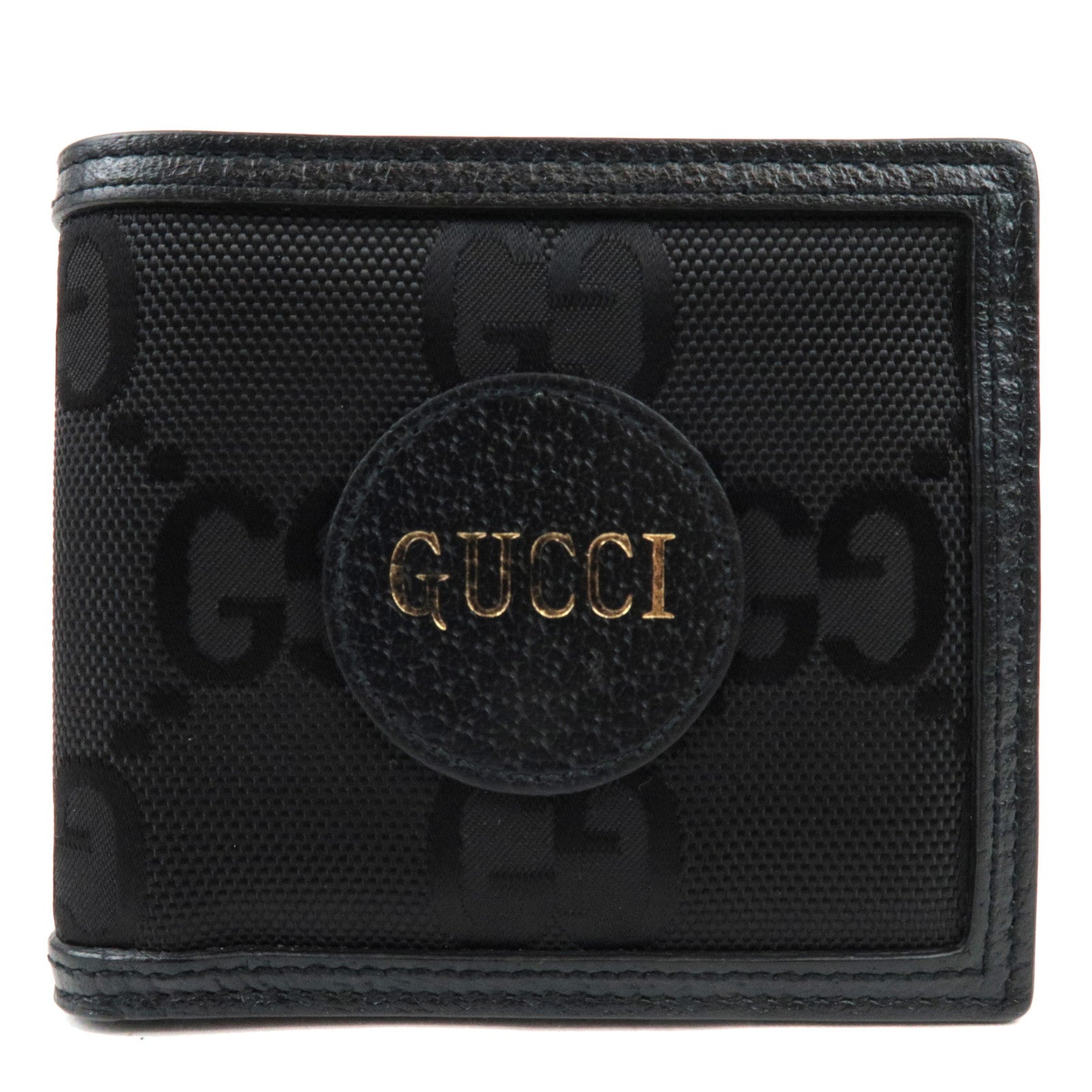 GUCCi Off The Grid Bi-Fold Wallet Canvas Leather Black 625574  77266