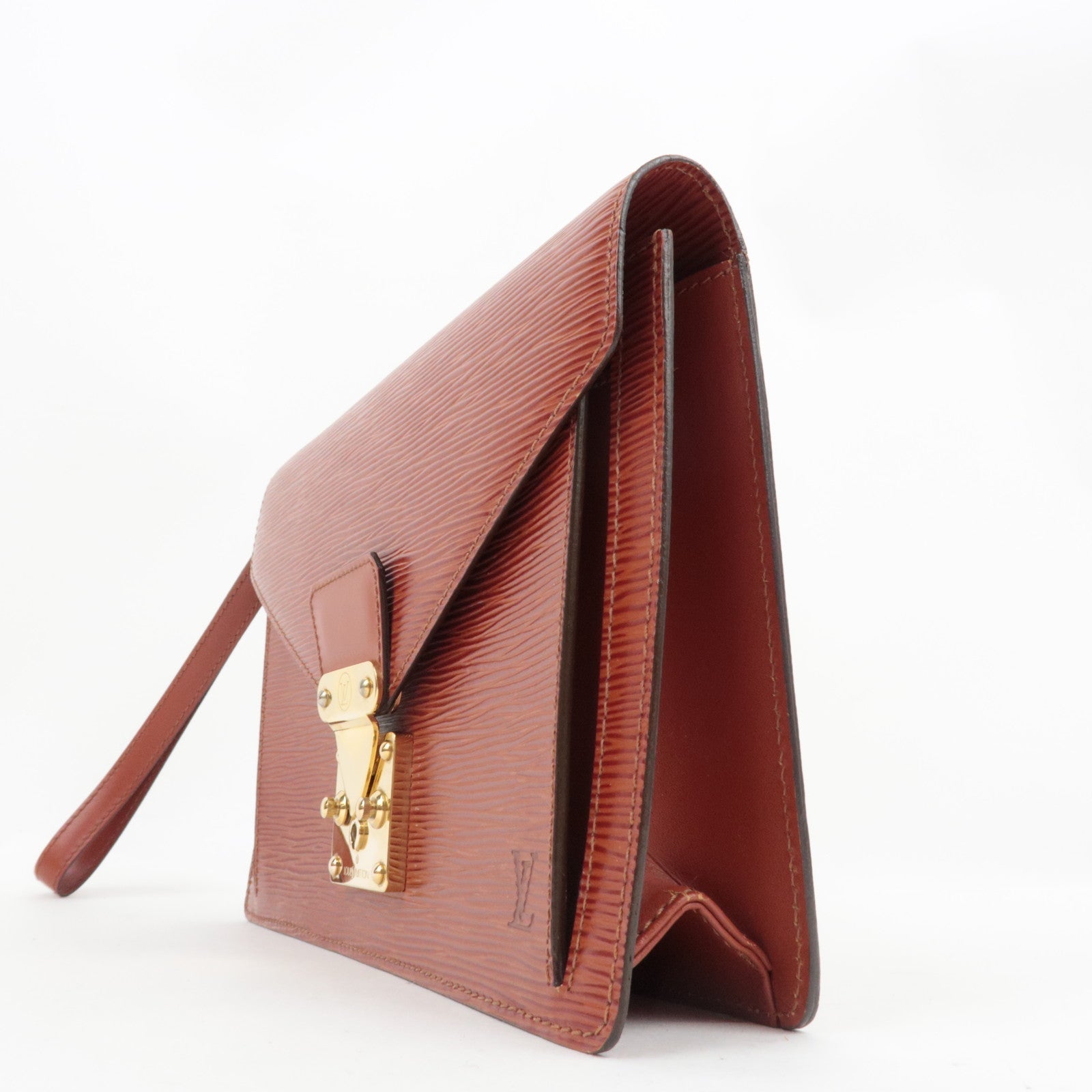 Louis Vuitton Epi Sellier Dragonne Clutch Bag Kenya Brown M52613 TH0947 *Keys