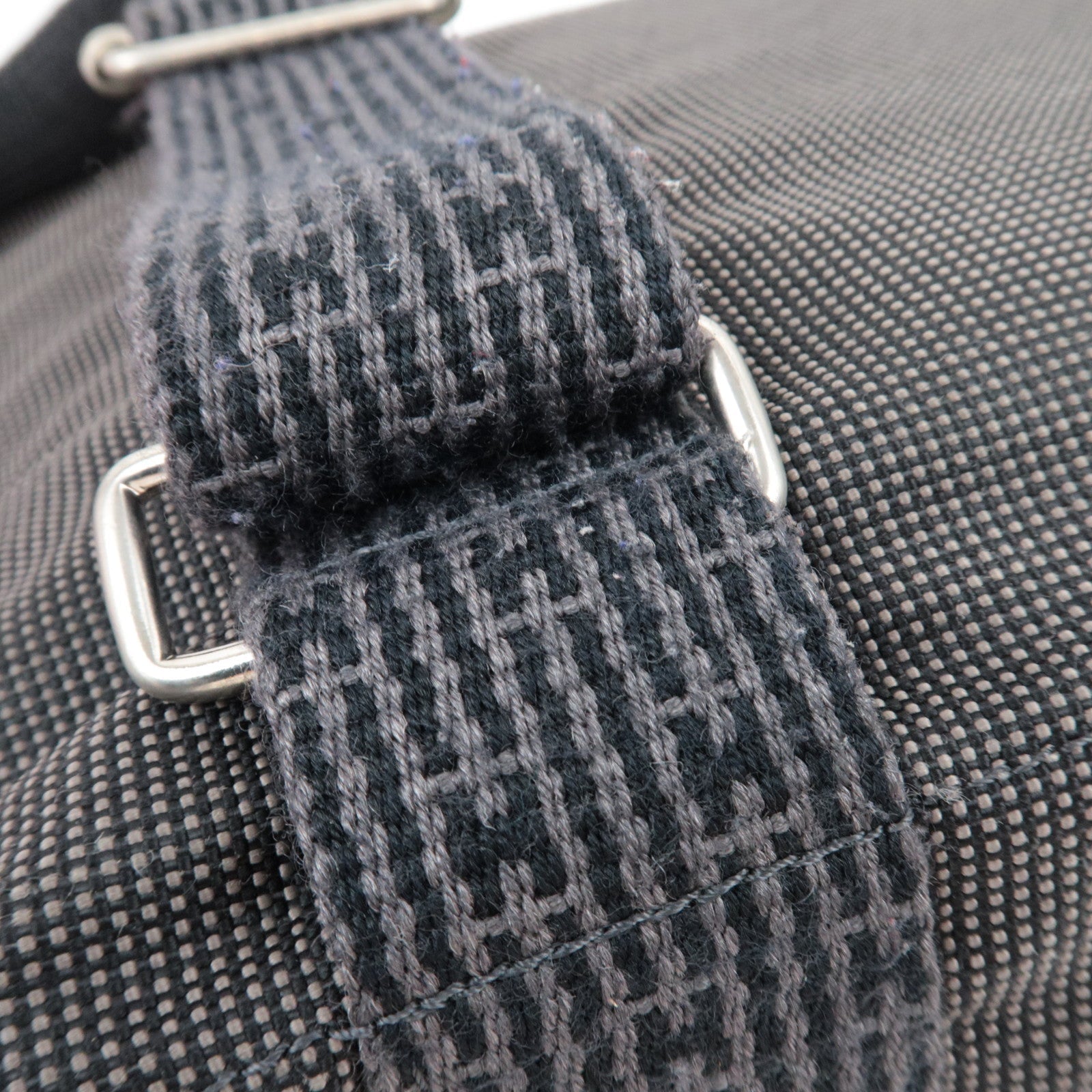 HERMES Her Line A Dos MM Backpack Nylon Canvas Gray *Lock