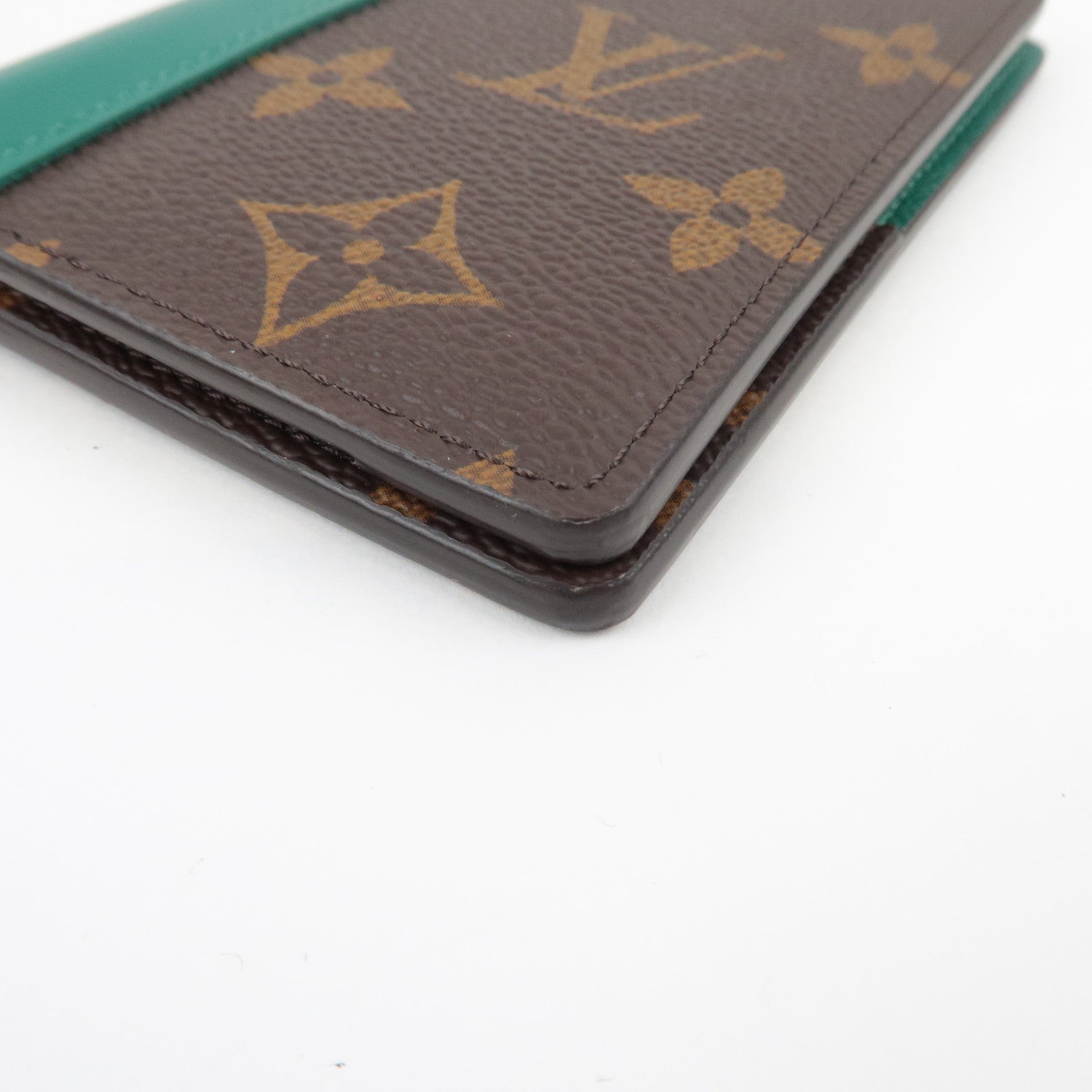 Louis Vuitton Monogram Macassar Organizer De Poche Card Case Borneo Green M12829 RFID