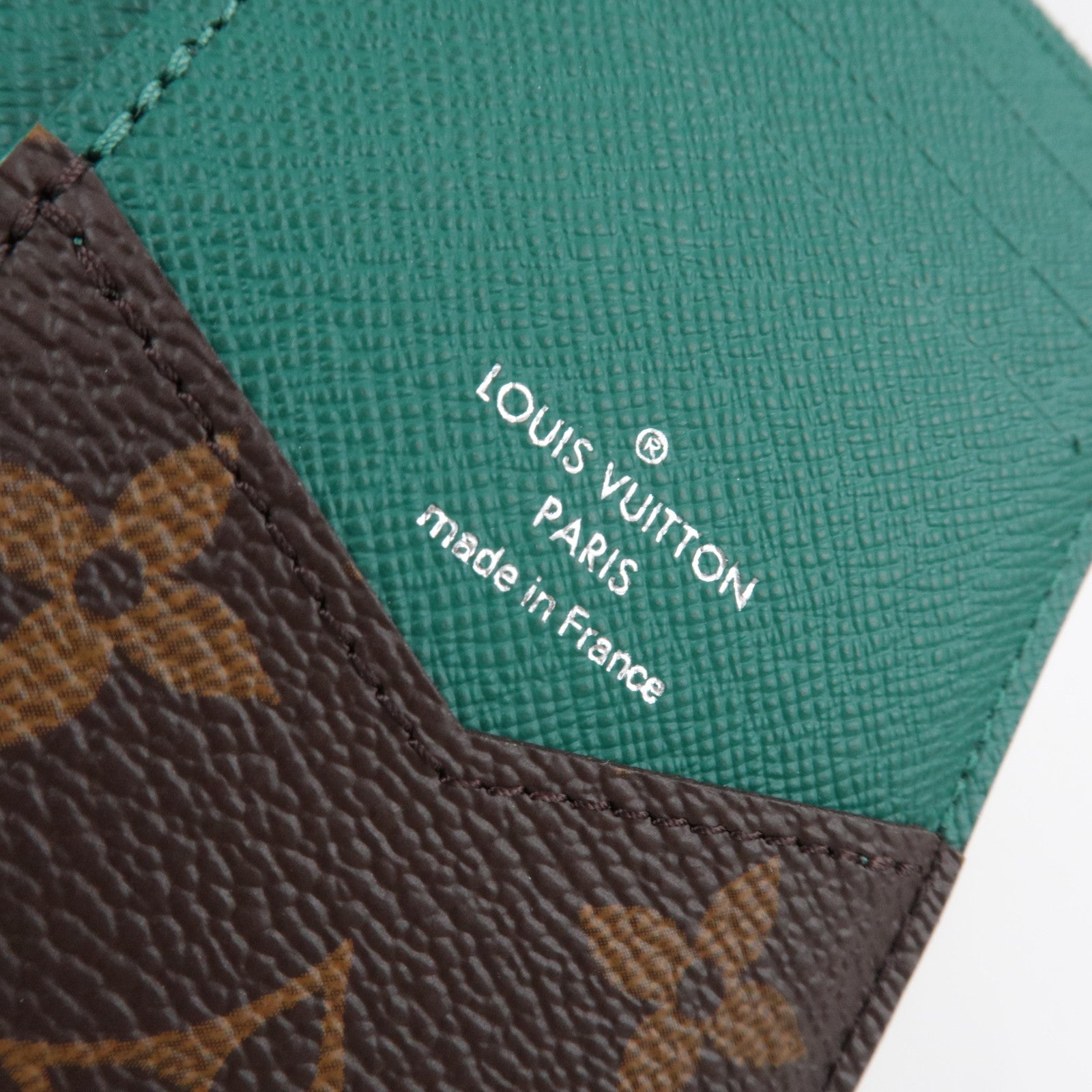 Louis Vuitton Monogram Macassar Organizer De Poche Card Case Borneo Green M12829 RFID