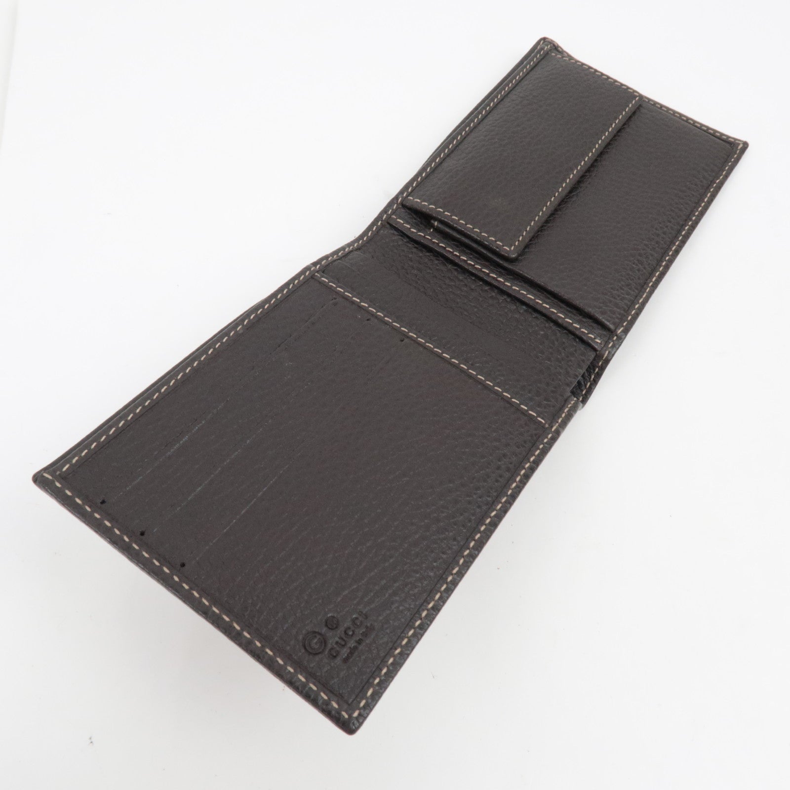 GUCCI GG Crystal Bi-Fold Wallet Beige Brown 292534 *Box, Dust bag