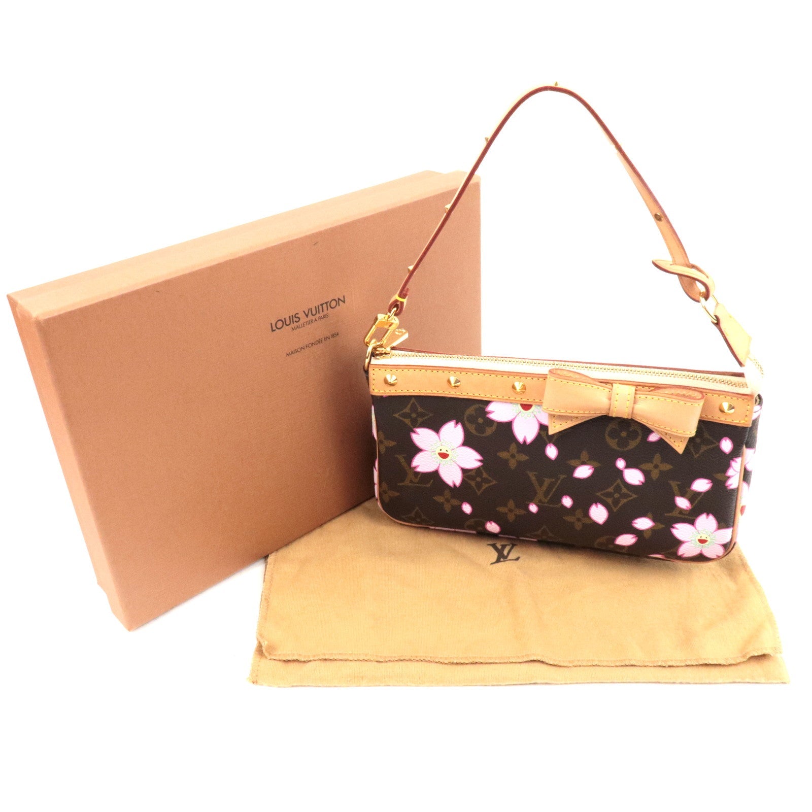 Louis Vuitton Monogram Cherry Blossom Pochette Accessoires M92006 AR0013 *Box, Dust bag