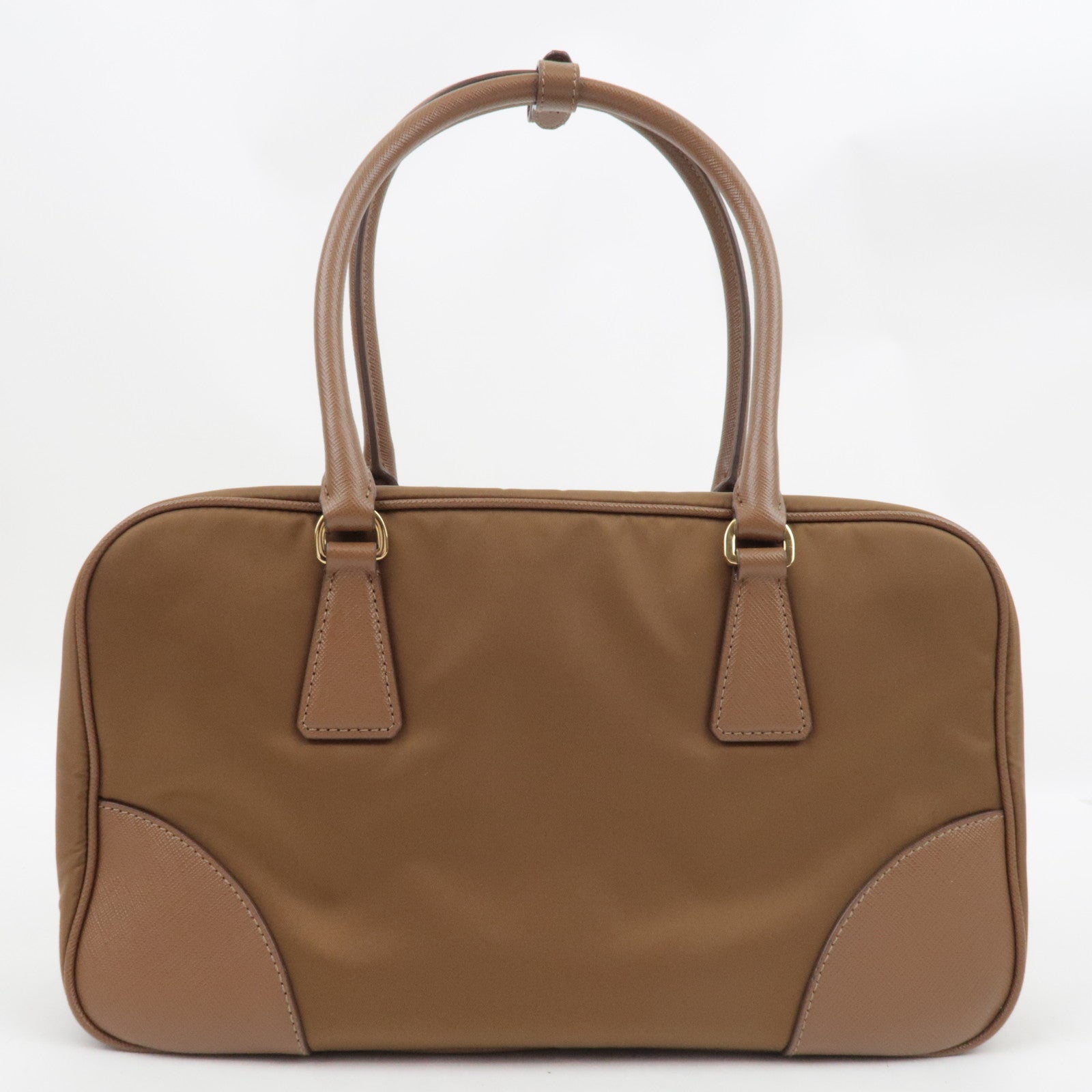 PRADA Re-Edition 1978 Medium 2Way Handbag Leather Beige 1BB115 *Strap, Clochette, Poignet