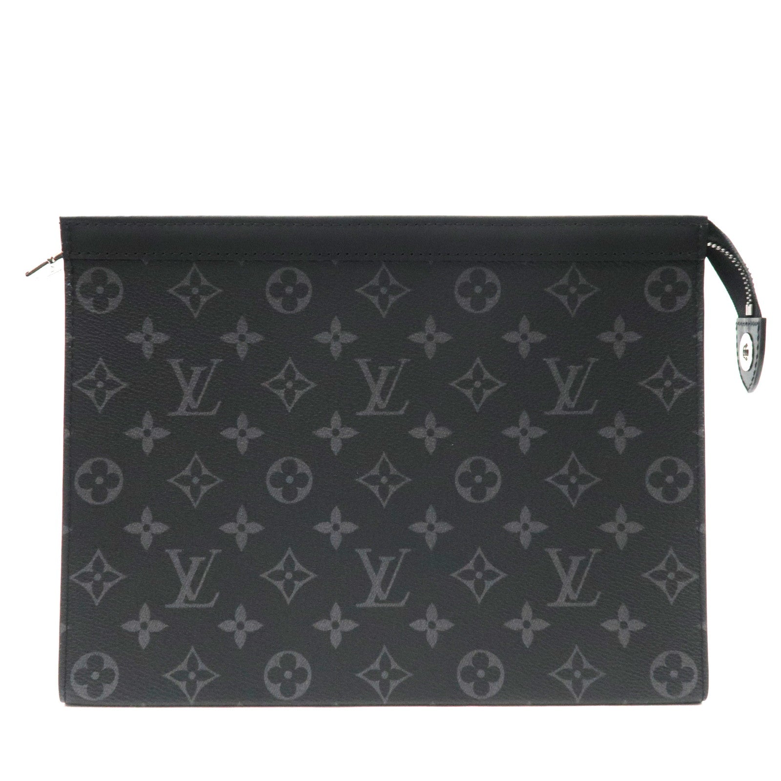 Louis Vuitton Monogram Eclipse Pochette Voyage MM Clutch Bag M61692 RFID *Dust bag77335