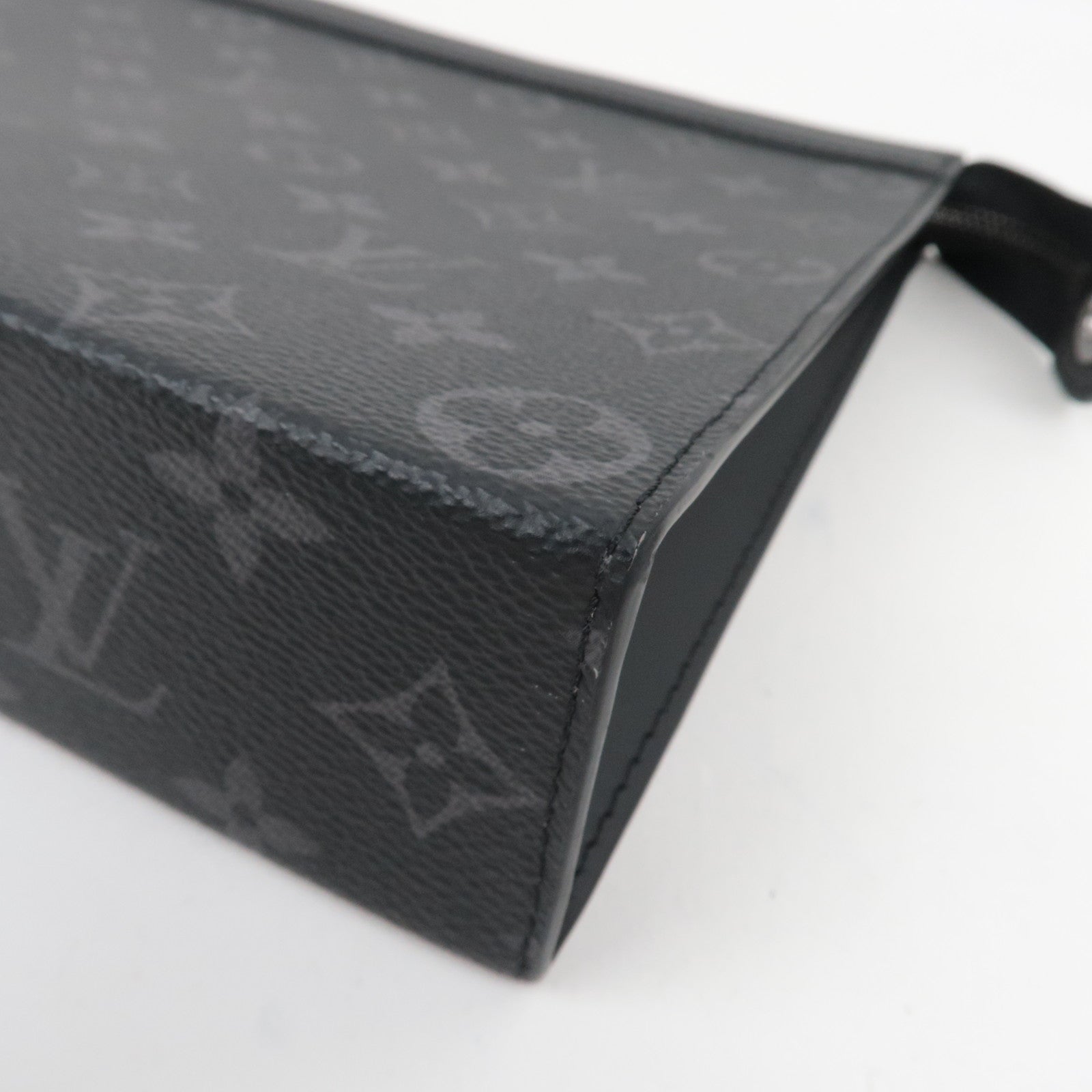 Louis Vuitton Monogram Eclipse Pochette Voyage MM Clutch Bag M61692 RFID *Dust bag