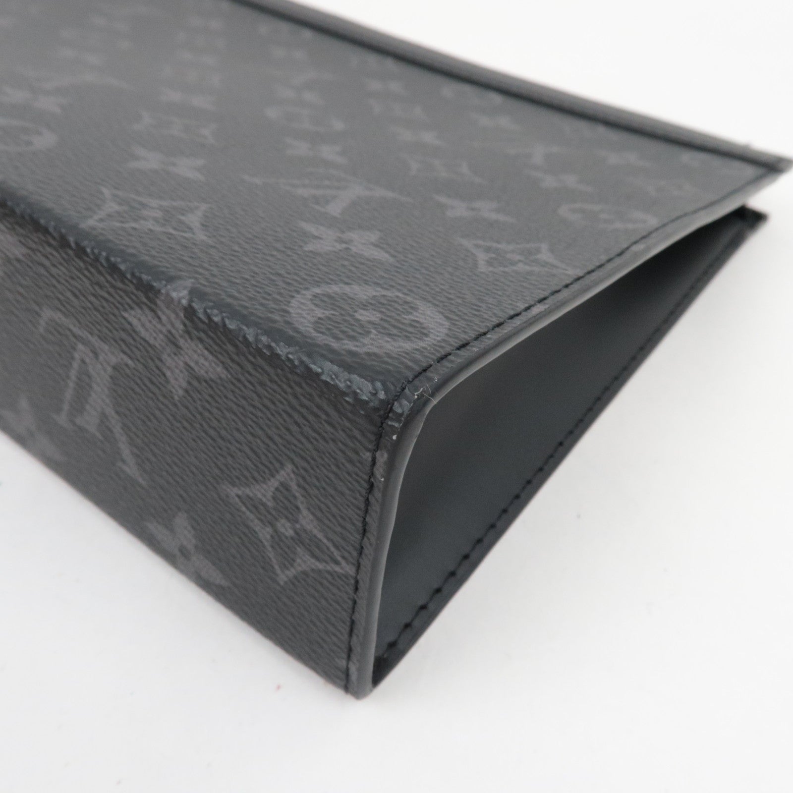 Louis Vuitton Monogram Eclipse Pochette Voyage MM Clutch Bag M61692 RFID *Dust bag