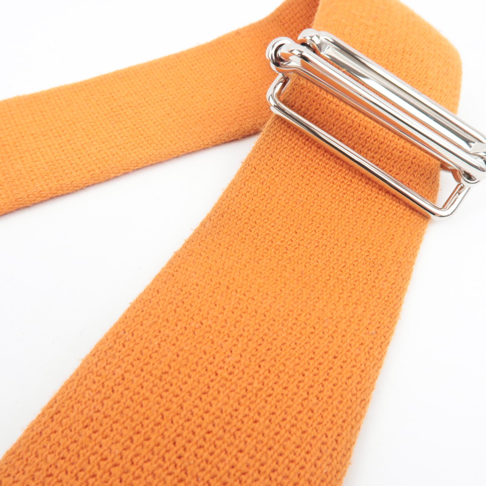 HERMES Evelyn 3 PM Shoulder Bag □I Stamp (2005) Taurillon Clemence Orange Silver HDW *Box, Dust bag, Strap