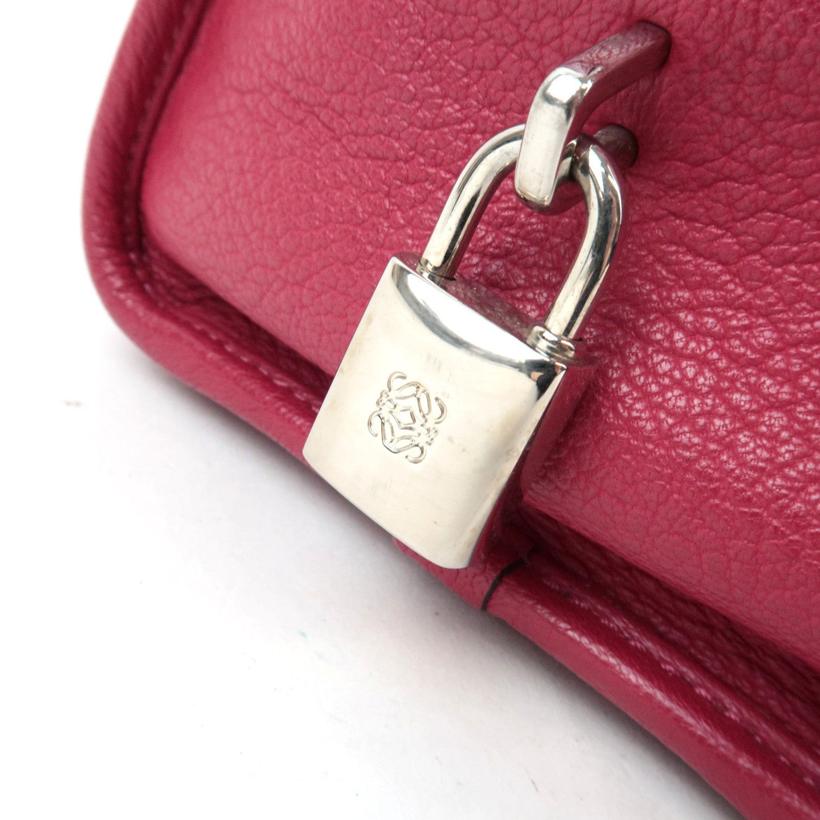 LOEWE Amazona 36 Hand Bag Leather Red *Dust bag, Key Lock, Crochette