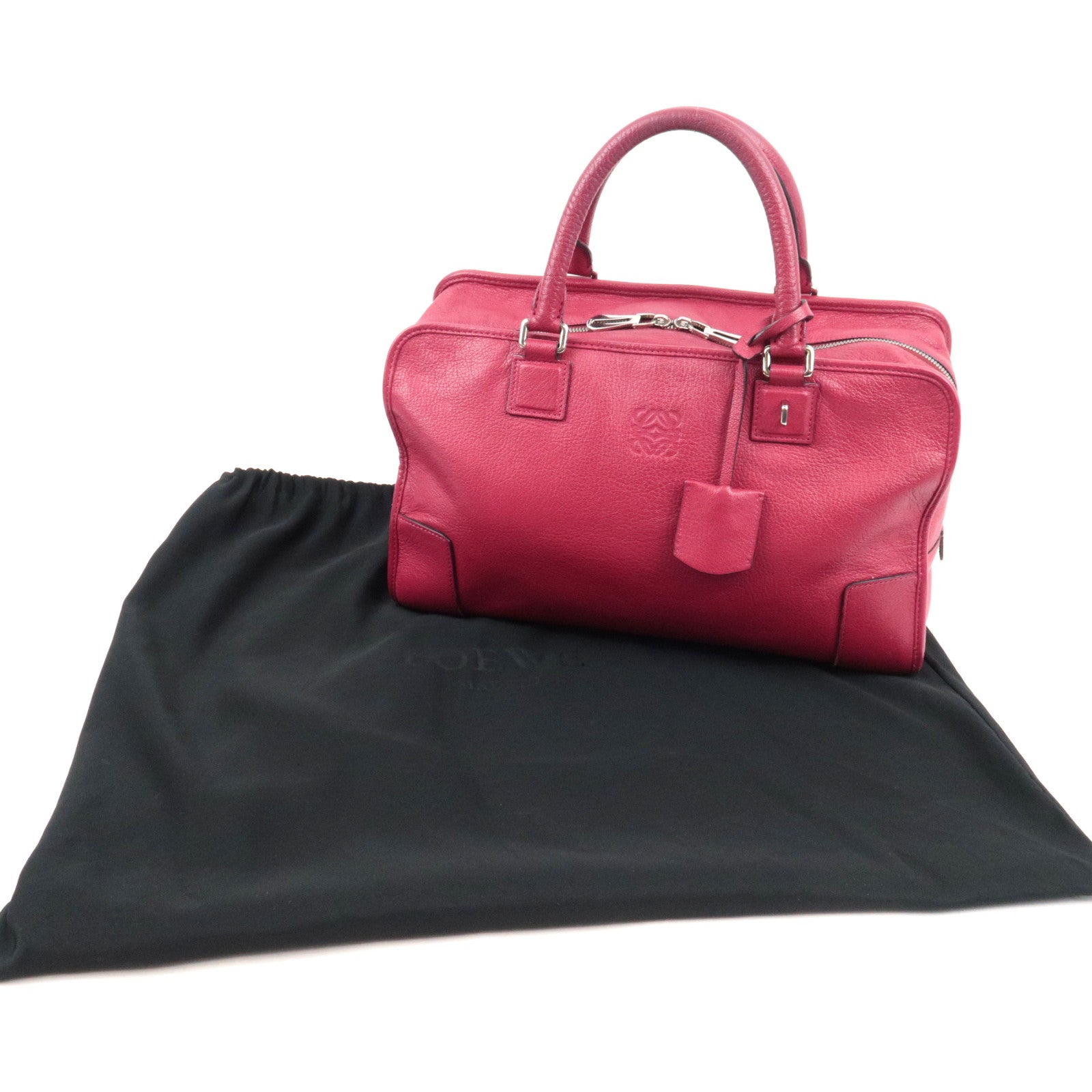 LOEWE Amazona 36 Hand Bag Leather Red *Dust bag, Key Lock, Crochette