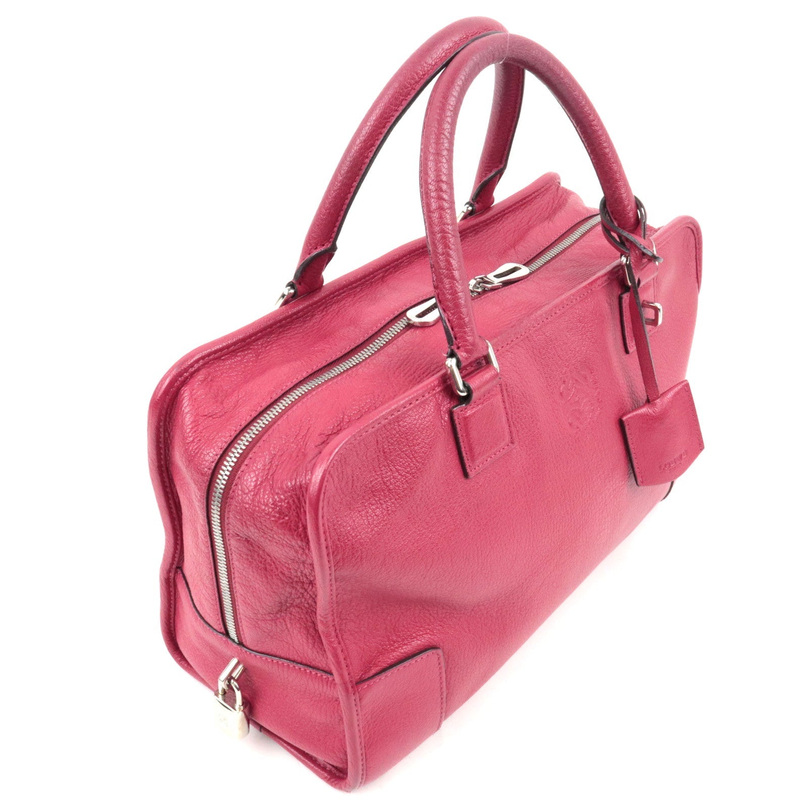 LOEWE Amazona 36 Hand Bag Leather Red *Dust bag, Key Lock, Crochette