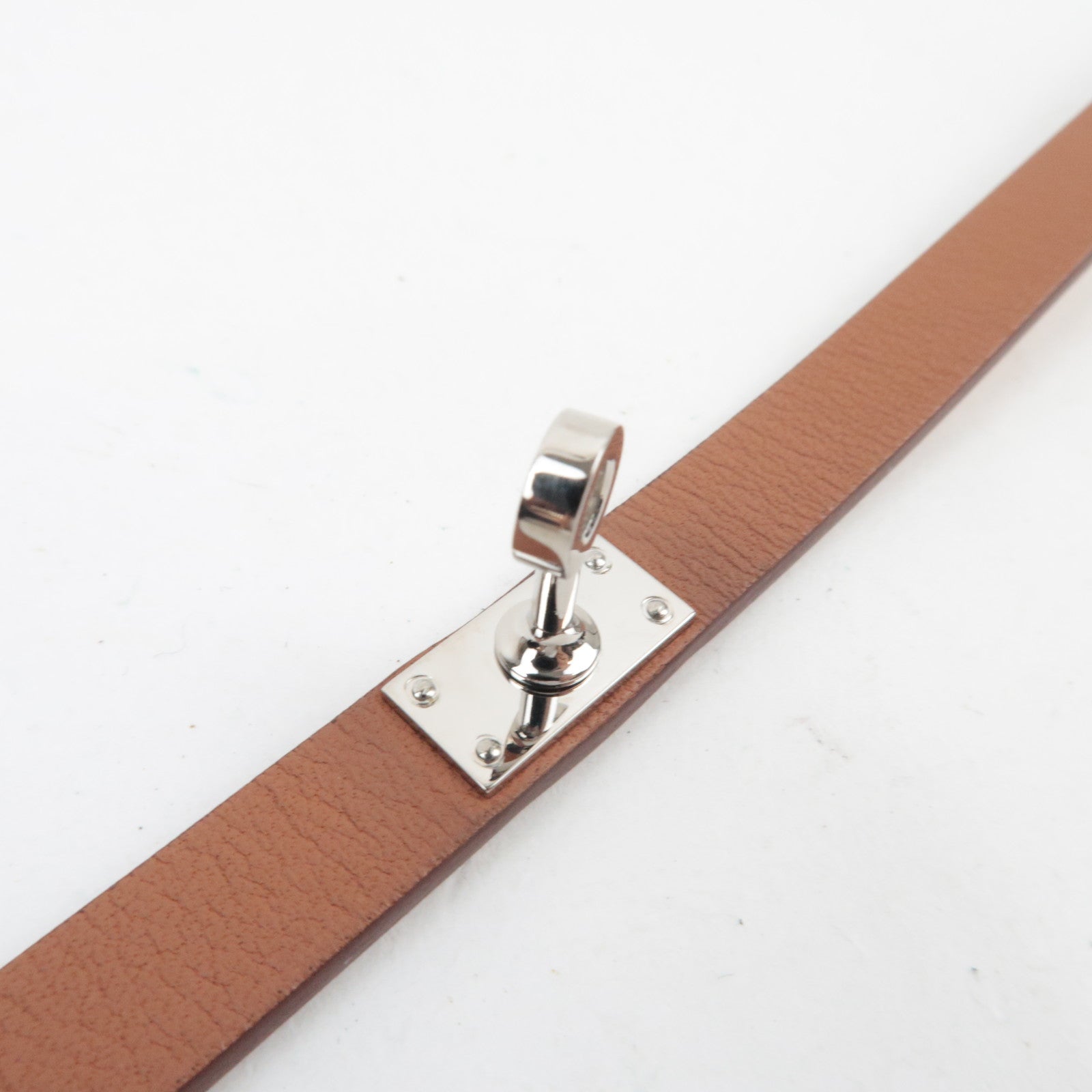 HERMES Kelly Double Tour Bracelet T3 Z Stamp (2021) Swift Metal Gold Silver HDW *Box, Dust bag