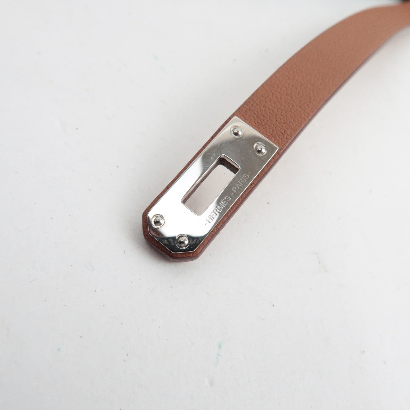 HERMES Kelly Double Tour Bracelet T3 Z Stamp (2021) Swift Metal Gold Silver HDW *Box, Dust bag