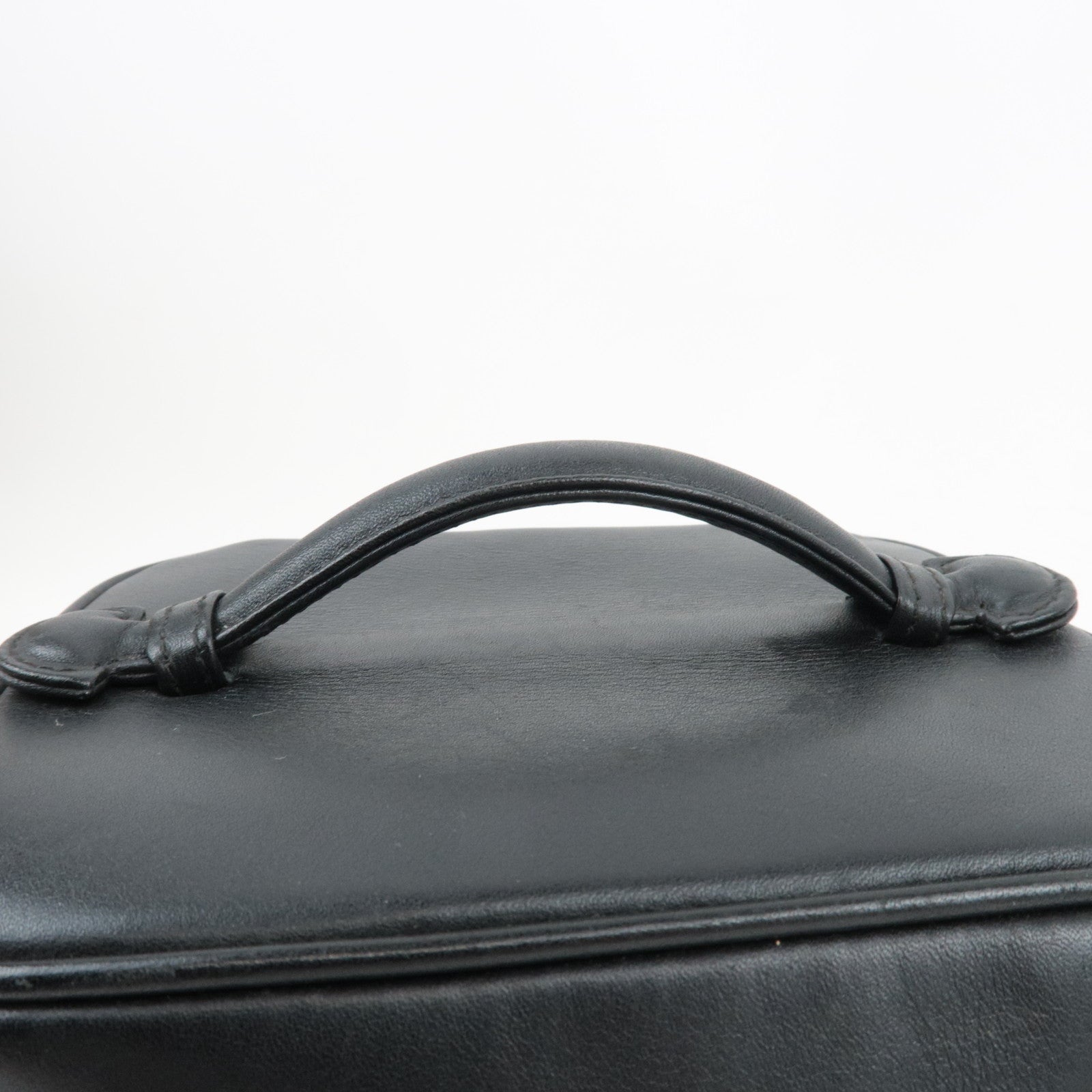 CHANEL Bicolore Vanity Bag Leather Black Gold HDW A01619 3124597