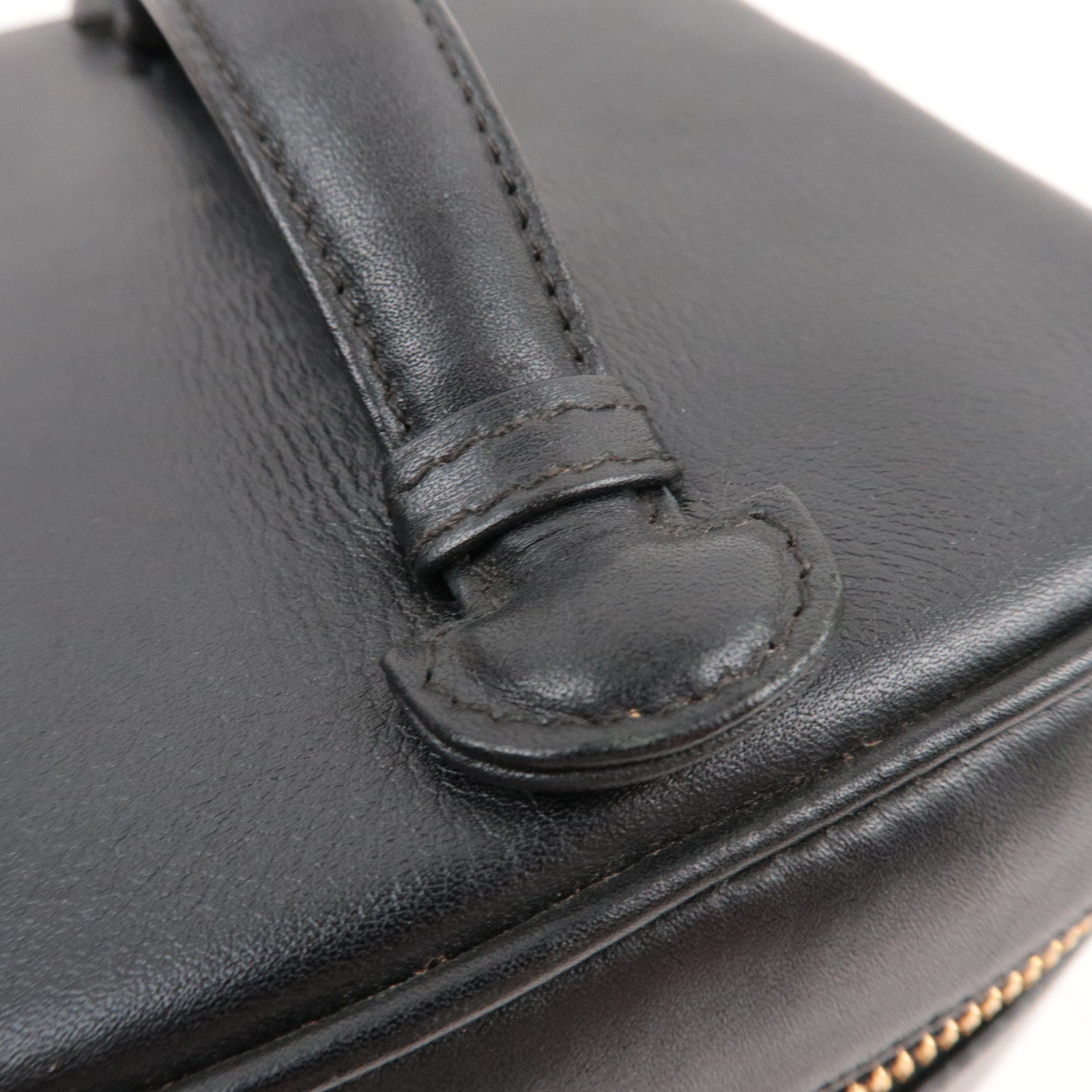 CHANEL Bicolore Vanity Bag Leather Black Gold HDW A01619 3124597