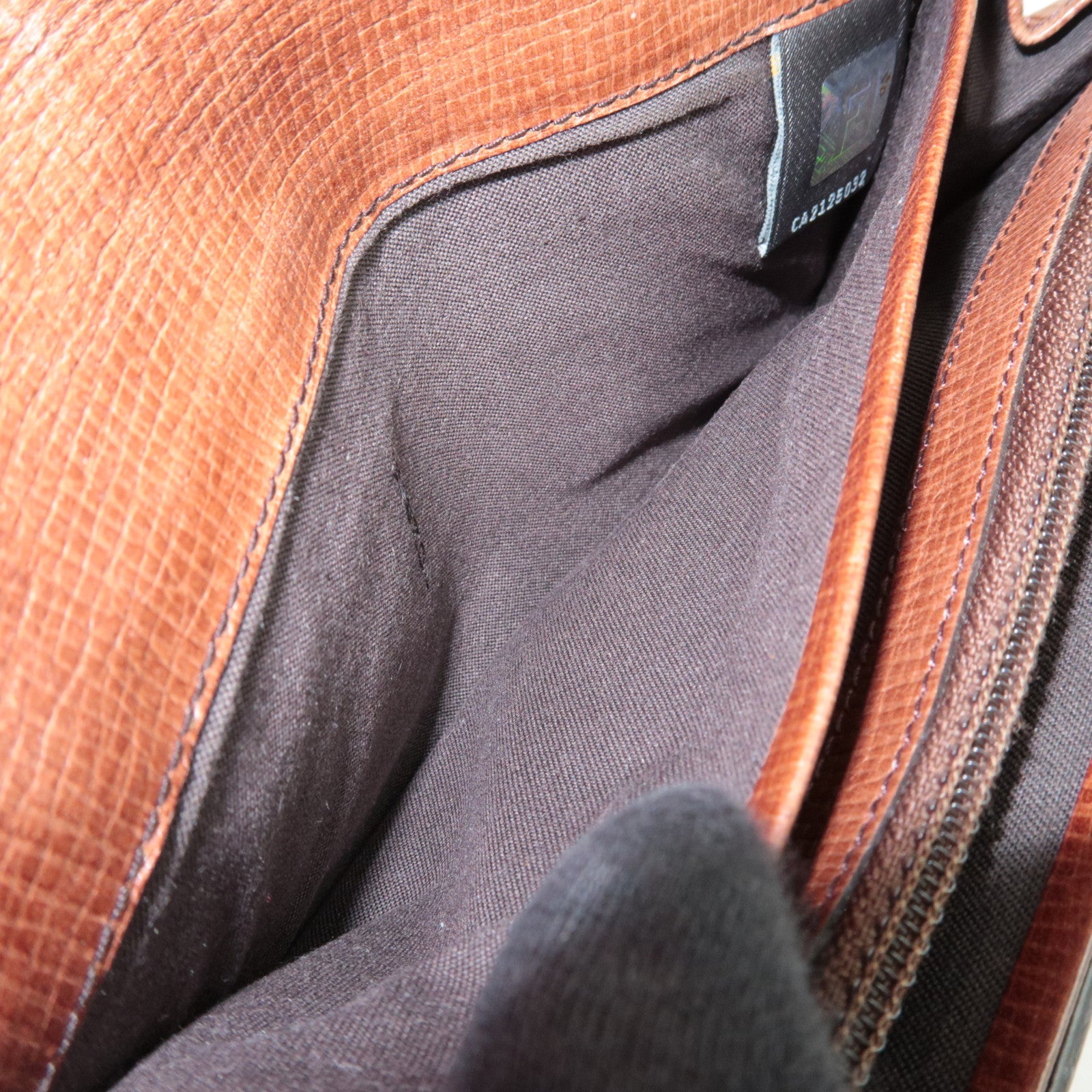 FENDI Zucca Bi-Fold Long Wallet PVC Brown Black 8M0000