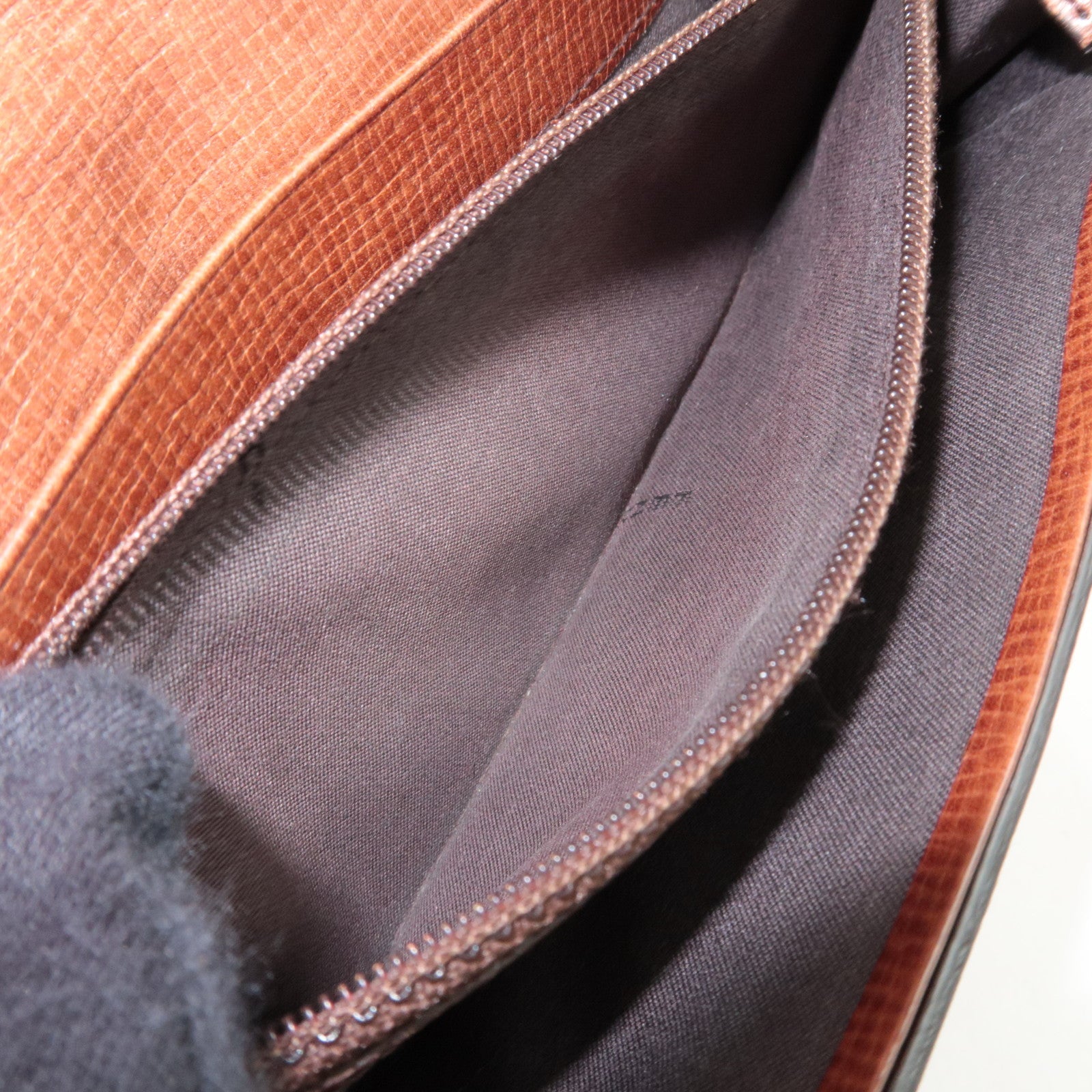 FENDI Zucca Bi-Fold Long Wallet PVC Brown Black 8M0000