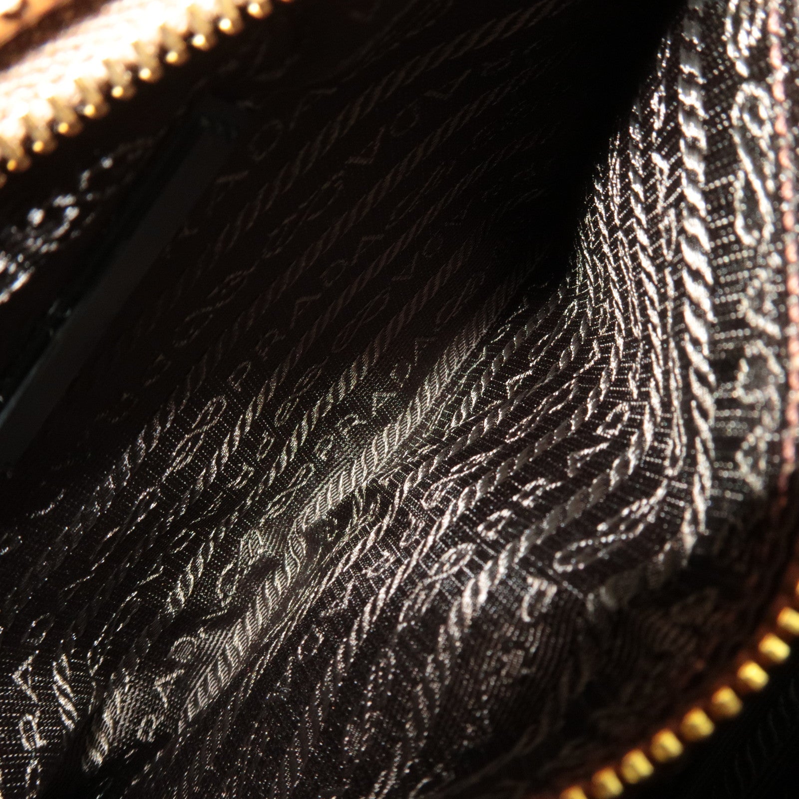 PRADA Shoulder Bag Nylon Leather Brown