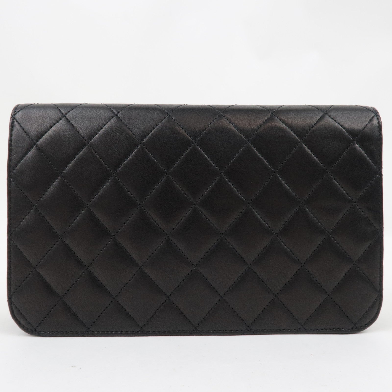 CHANEL Matelasse Full Flap Chain Shoulder Bag Lambskin Black Gold HDW 5136933 *Box, Dust bag, G card