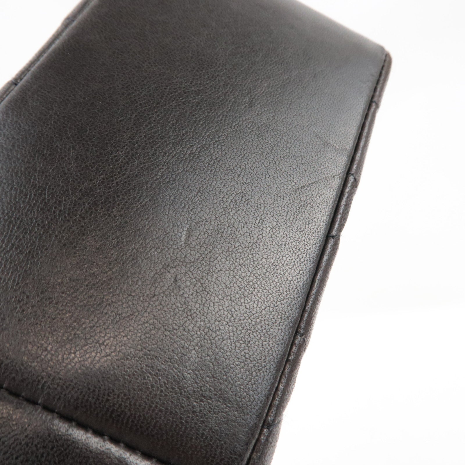 CHANEL Diana Matelasse 25 Chain Shoulder Bag Lambskin Black Gold HDW 3100311 *G card