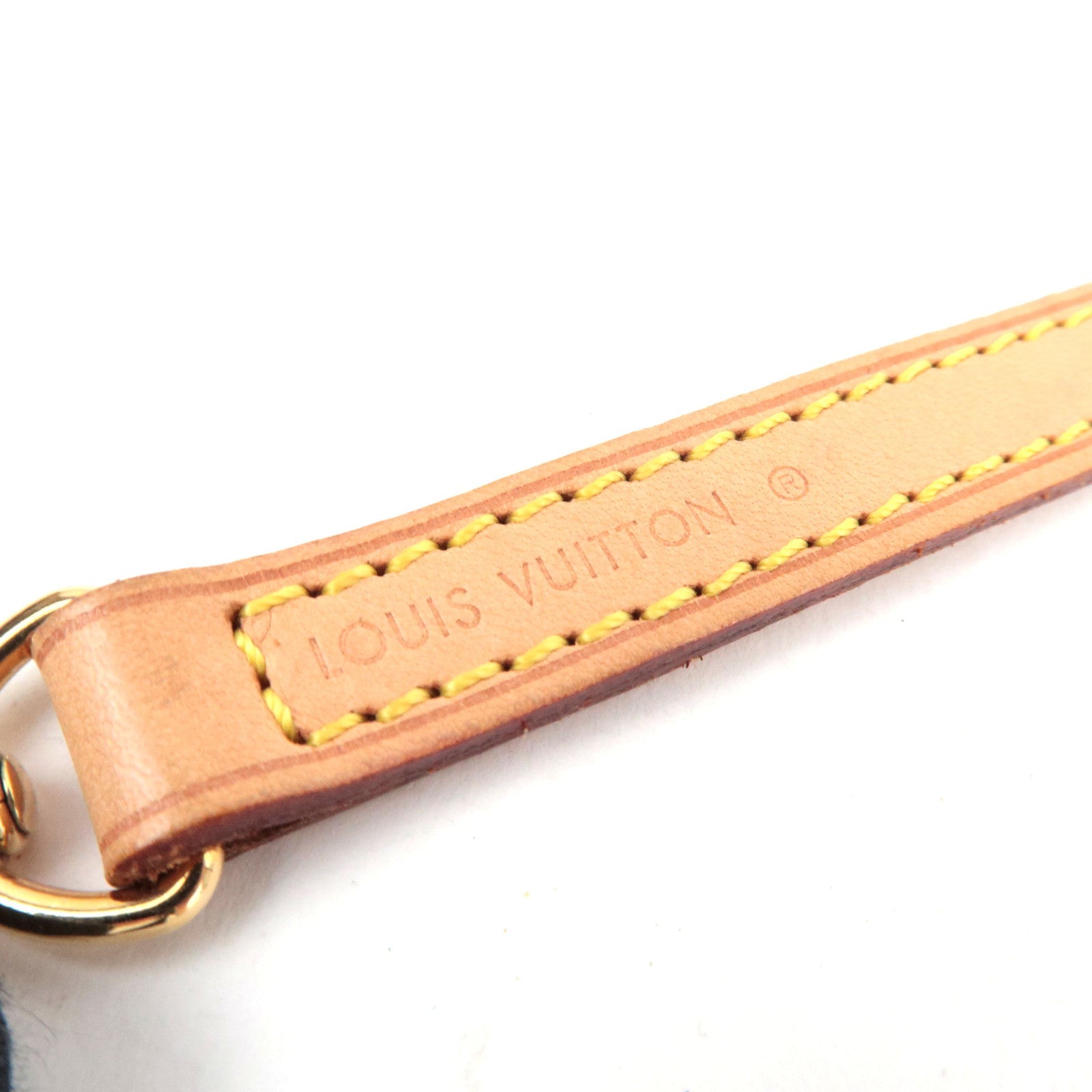 Louis Vuitton Shoulder Strap Leather Beige J00145