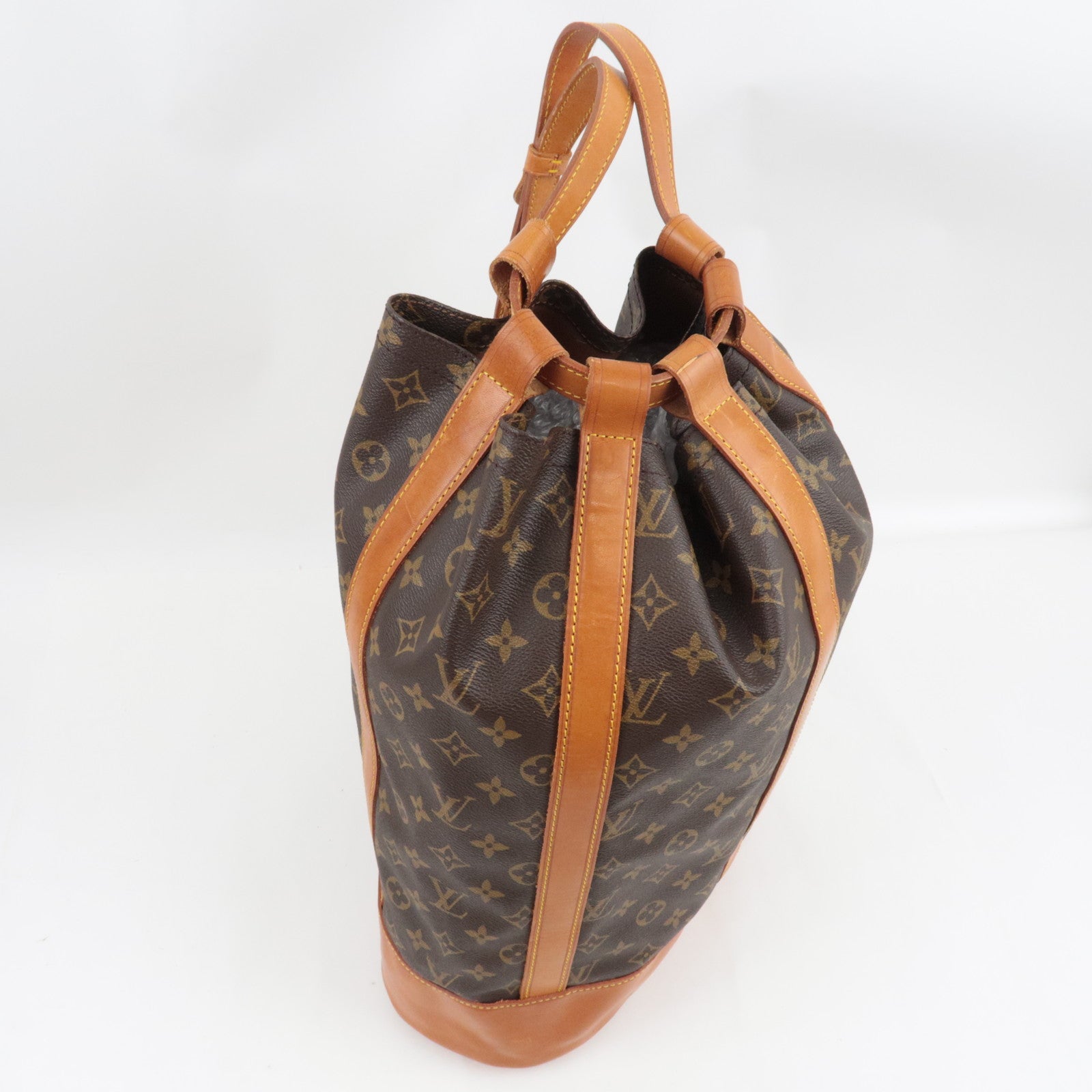 Louis Vuitton Monogram Randonnee GM Shoulder Bag M42244 *Name tag, Pouch
