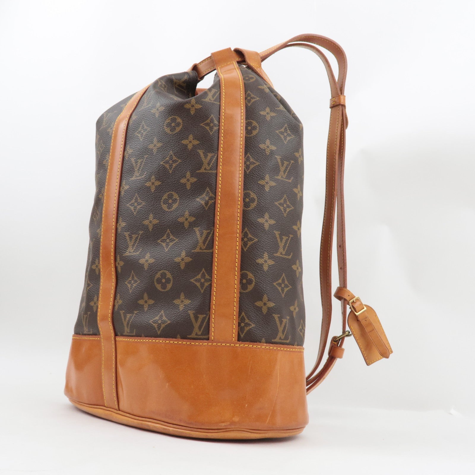 Louis Vuitton Monogram Randonnee GM Shoulder Bag M42244 *Name tag, Pouch