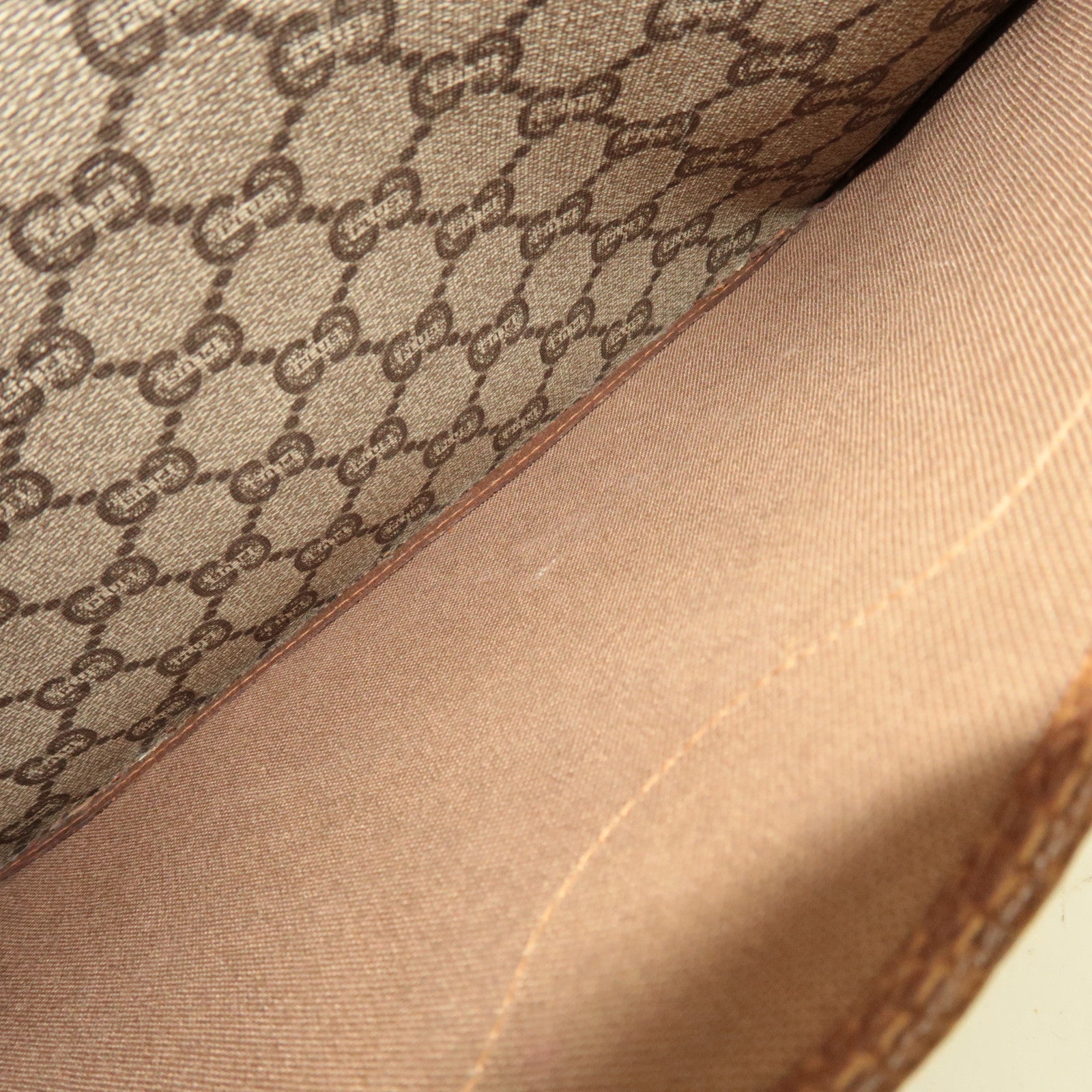 GUCCI Old GUCCI Sherry GG Plus Tote Bag Beige Brown