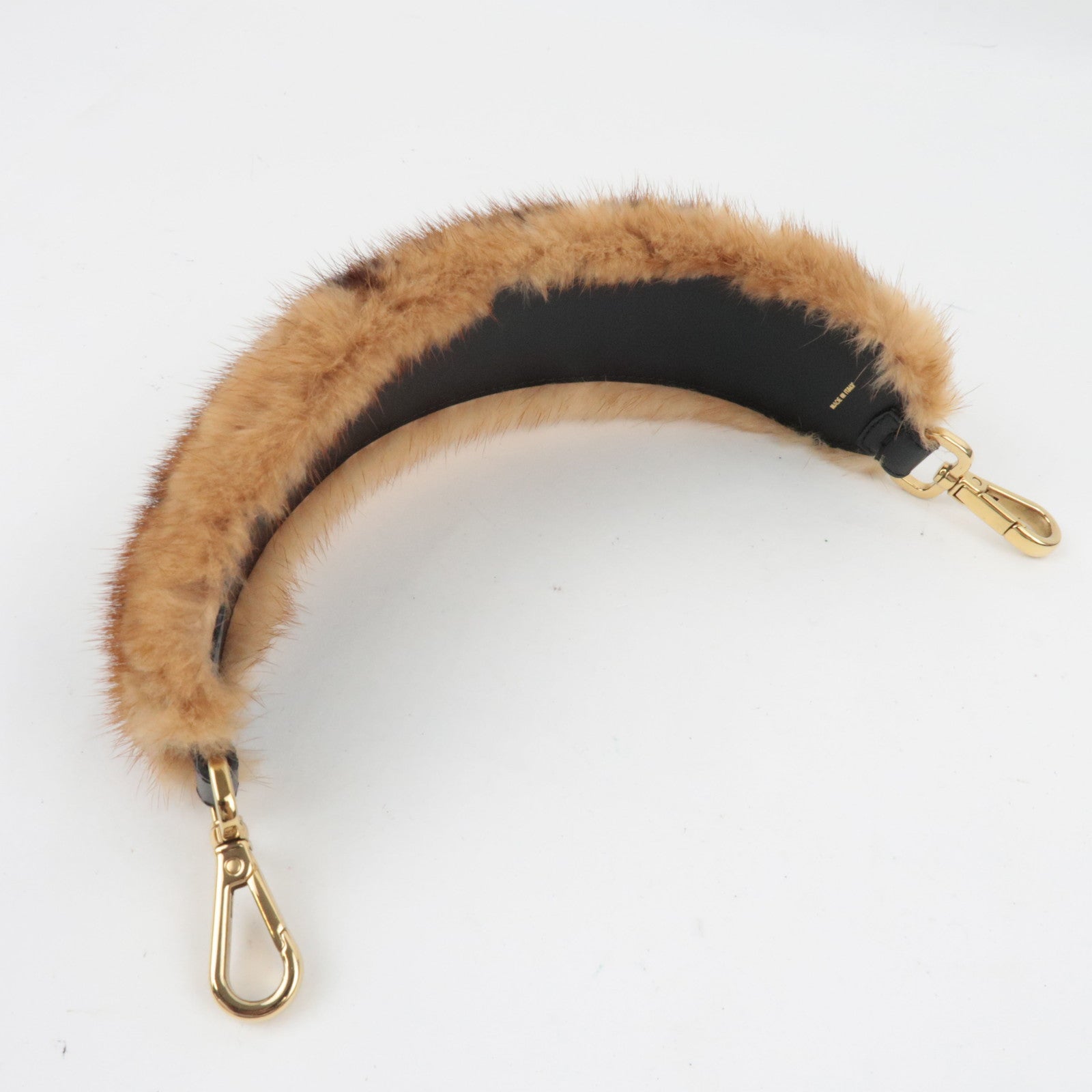 FENDI Zucca Fur Shoulder Strap Fur Brown 8AV105 *Box, Dust bag