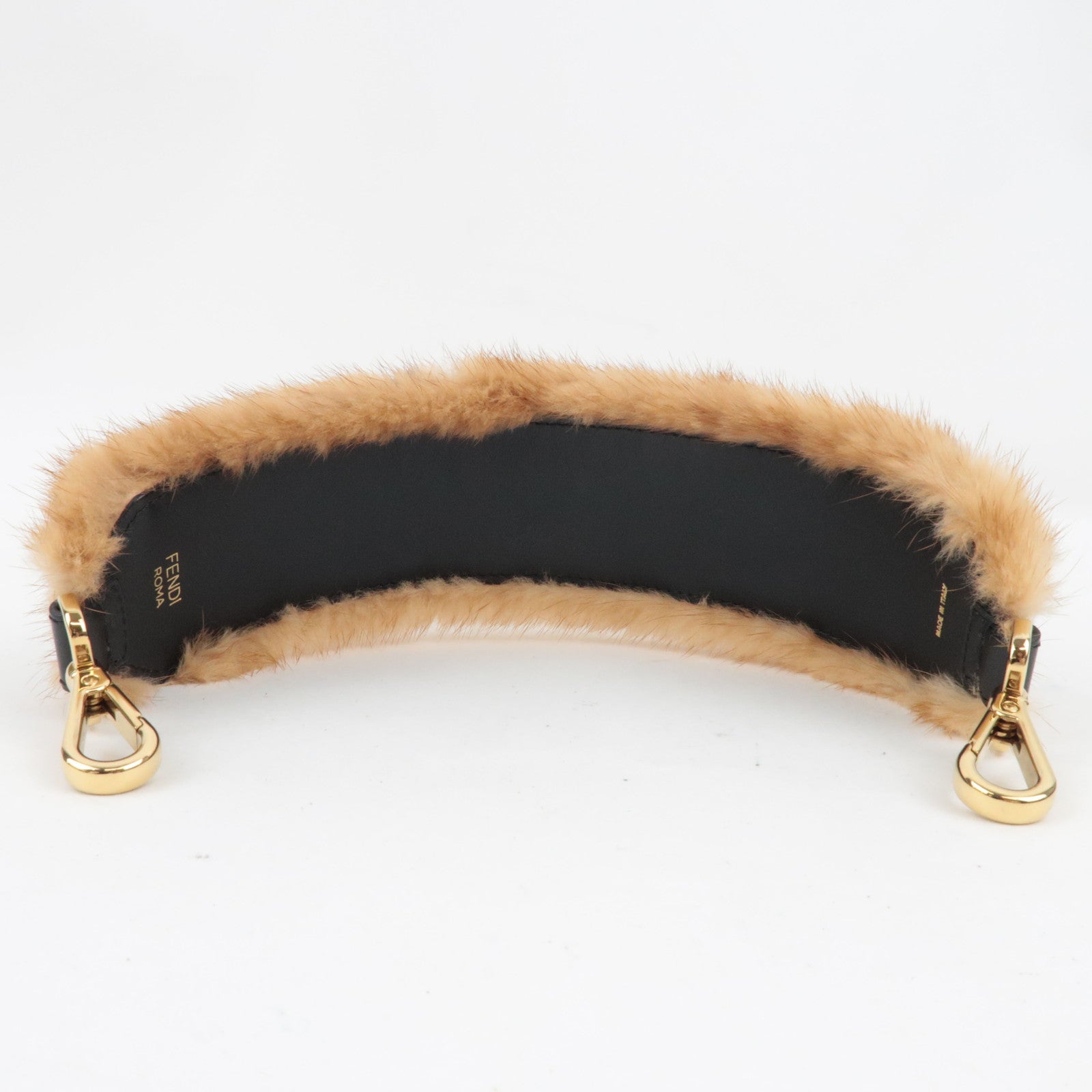 FENDI Zucca Fur Shoulder Strap Fur Brown 8AV105 *Box, Dust bag